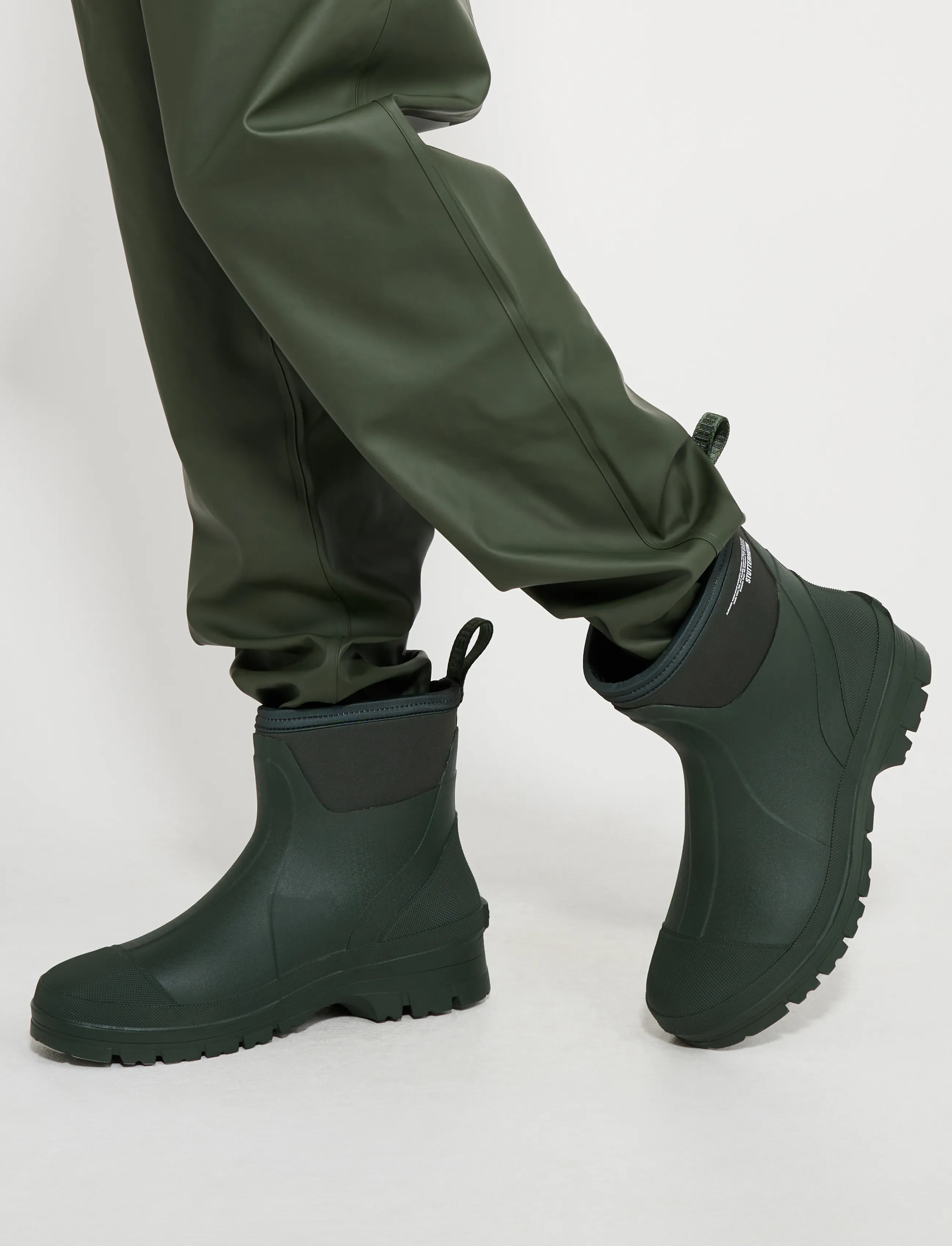 Stutterheim Puddle Walker Green, Ankel Regnstøvler, Grøn, Str: 37