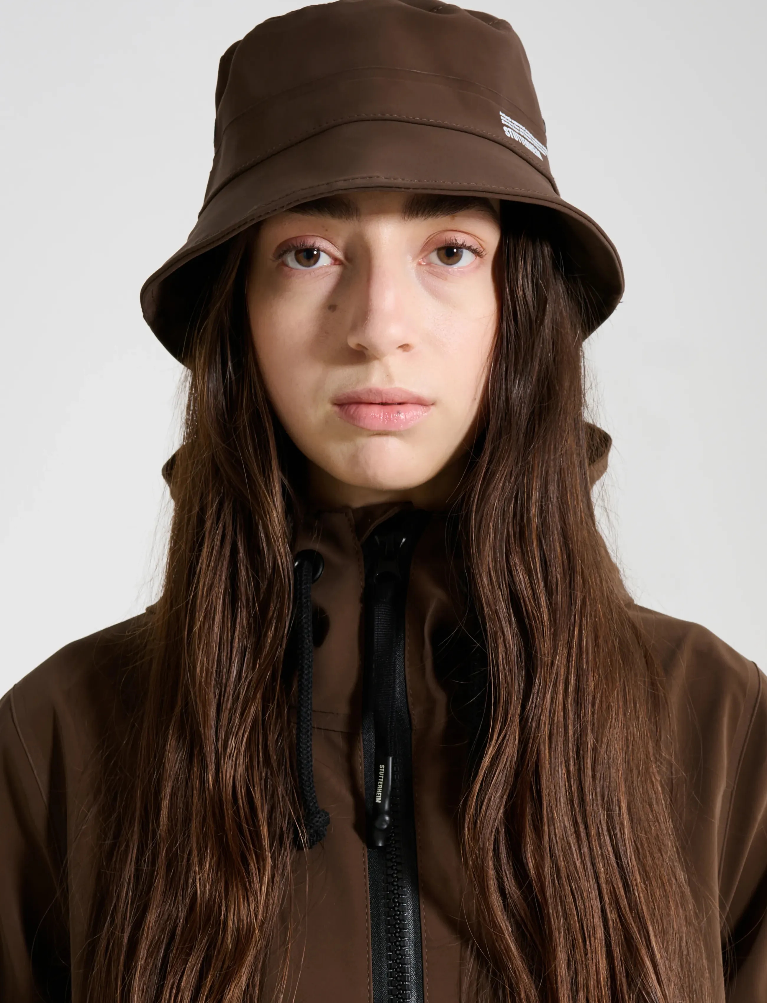 Stutterheim Beckholmen Matte Dark Brown, Bøllehat, Brun, Str: L