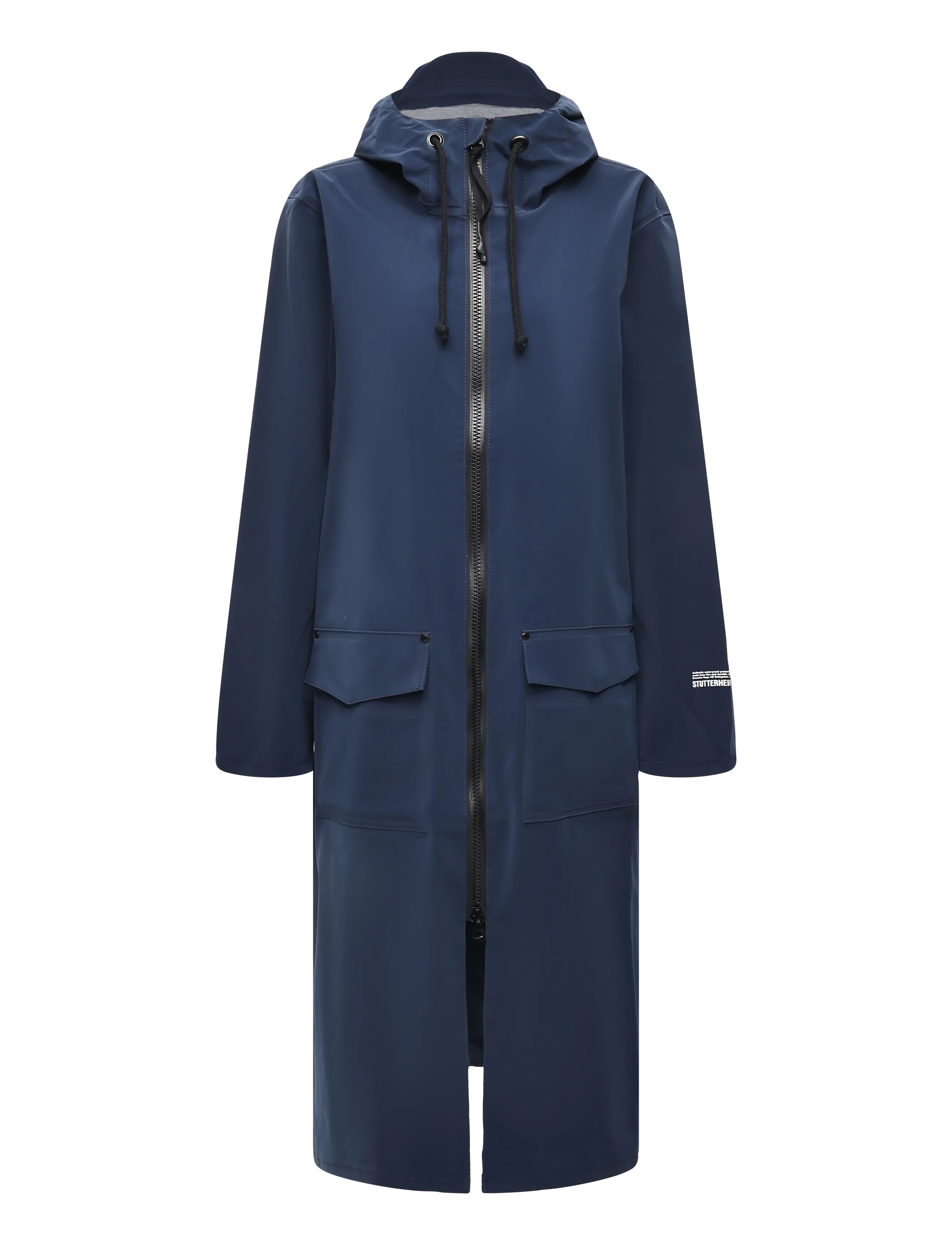 Stutterheim - Stockholm Long Patch Matte Navy - regnjackor - navy - 1
