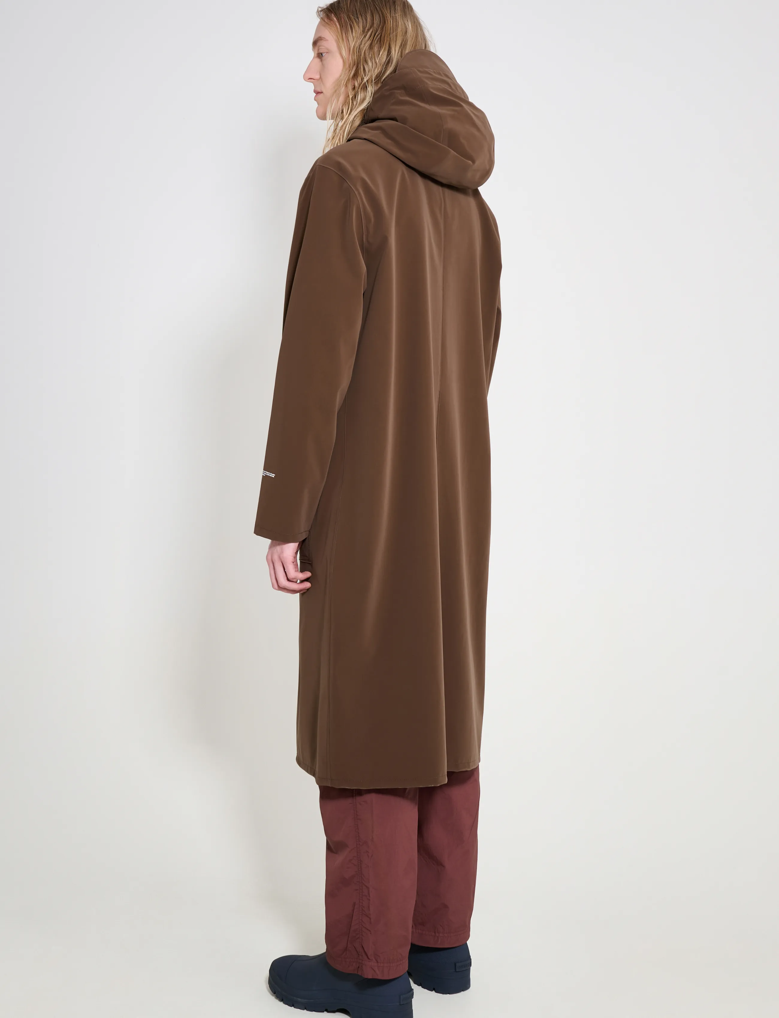 Stutterheim - Stockholm Long Patch Matte Dark Brown - vihmamantlid - dark brown - 4