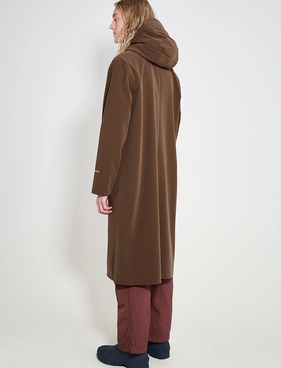Stutterheim - Stockholm Long Patch Matte Dark Brown - vihmamantlid - dark brown - 4