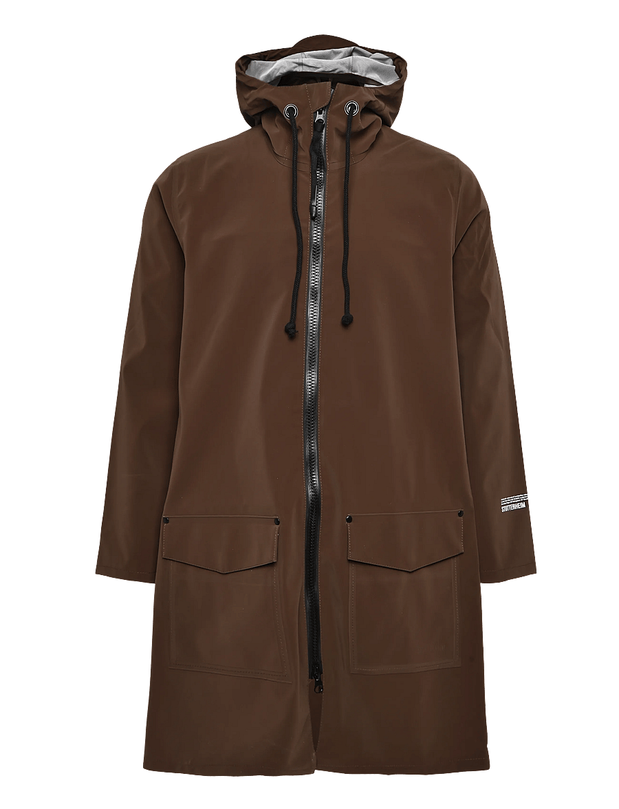 Stutterheim - Mosebacke Patch Matte Dark brown - regnjakker - dark brown - 1
