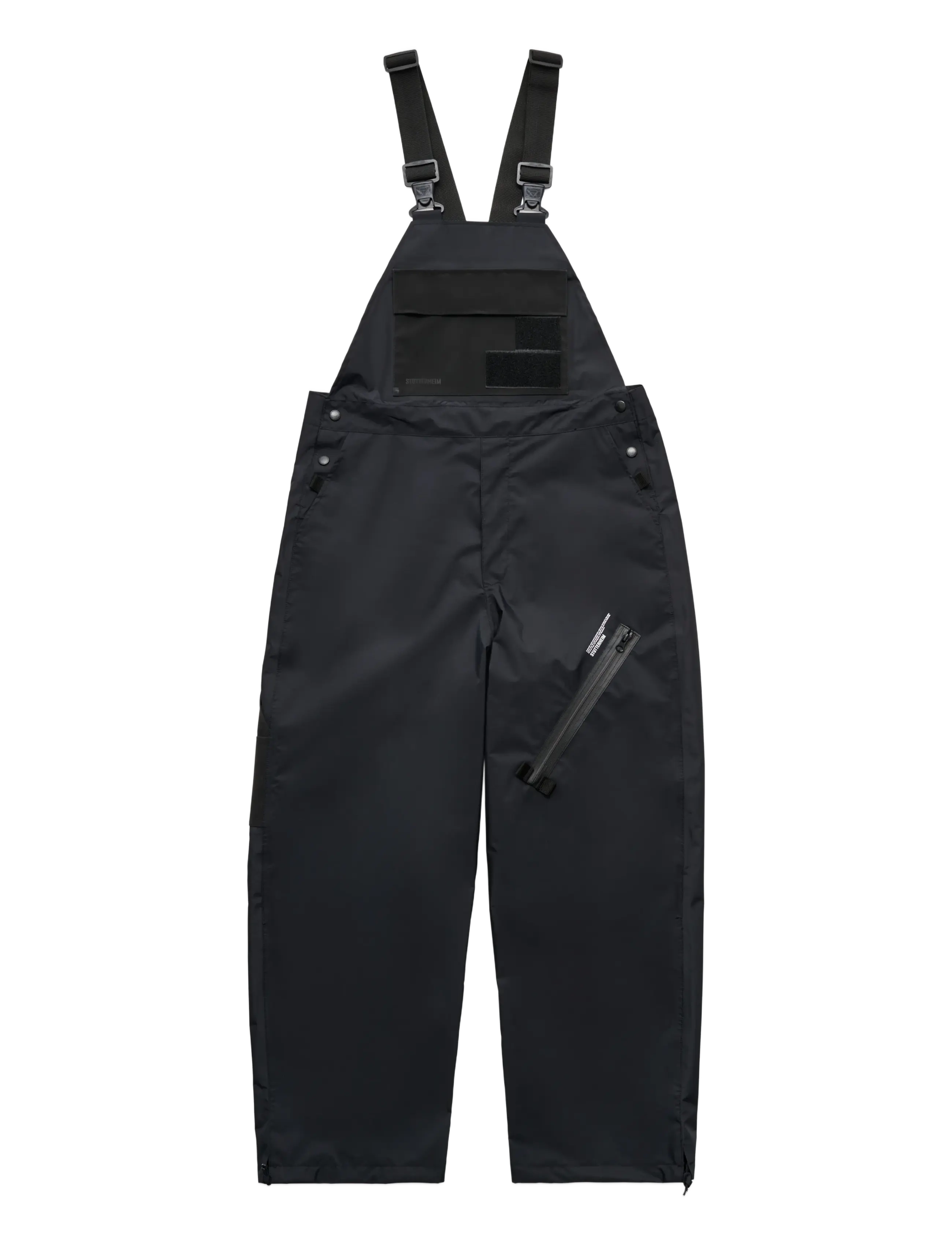 Stutterheim - Space Bib Trouser Matte Black - cargobyxor - black - 1