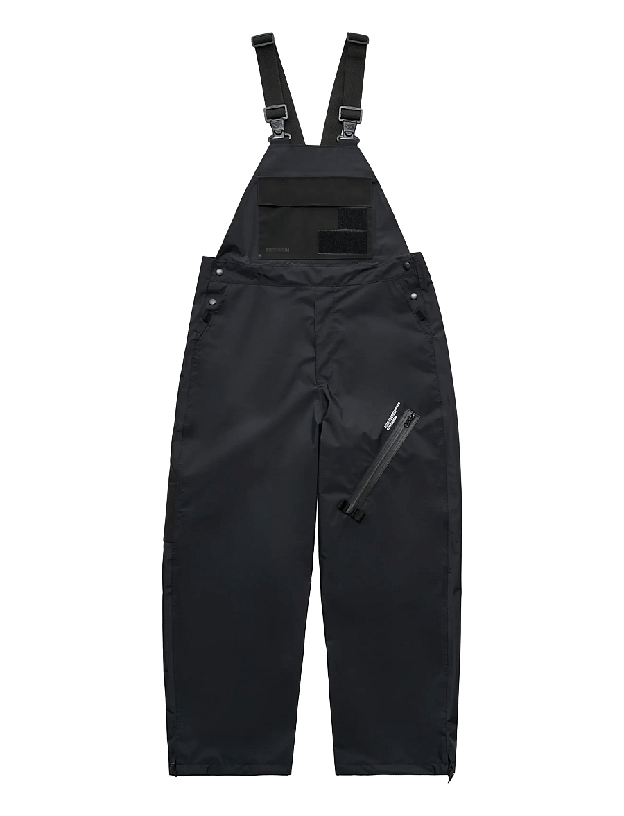 Stutterheim - Space Bib Trouser Matte Black - cargobyxor - black - 1