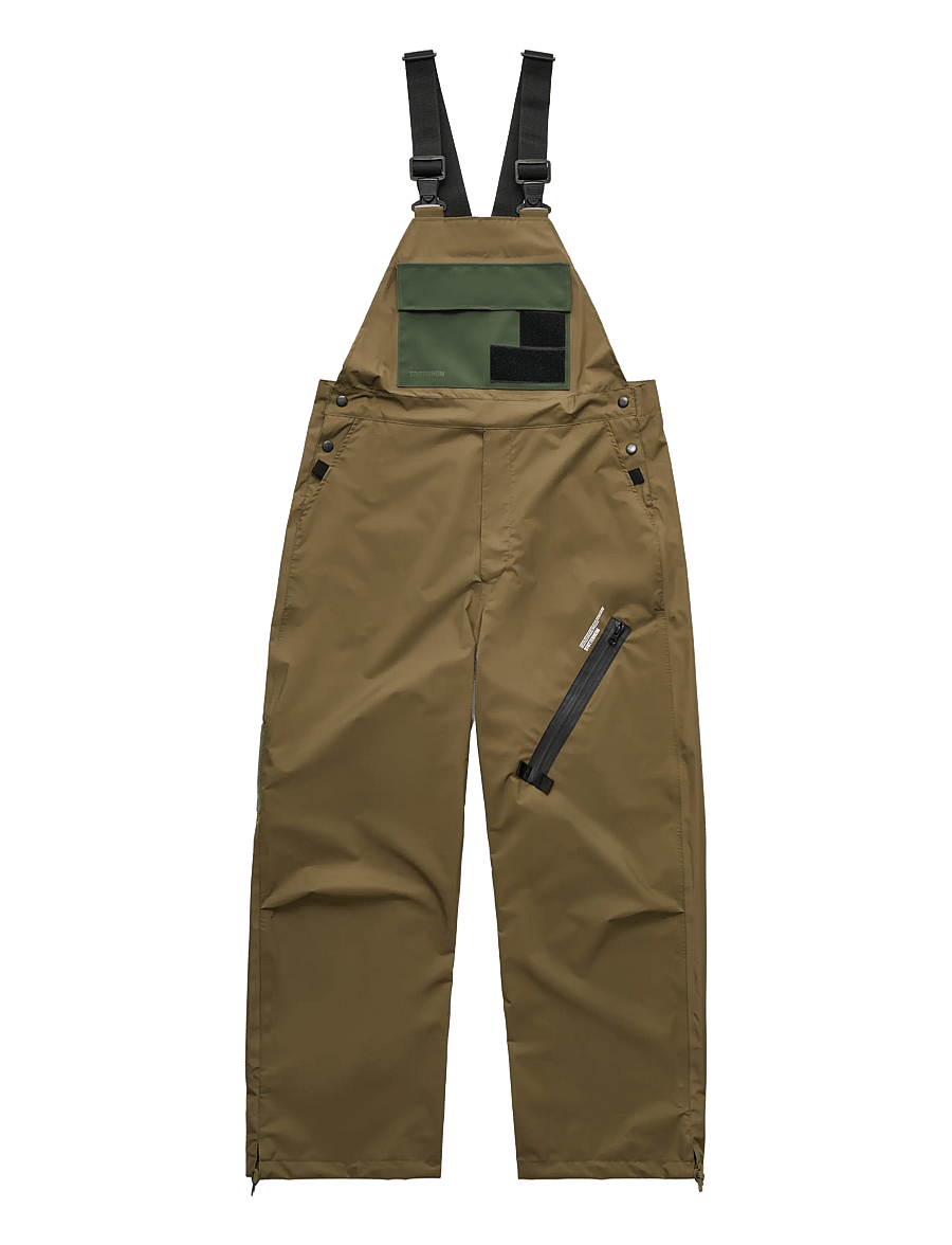 Stutterheim - Space Bib Trouser Matte Green - cargobyxor - green - 1