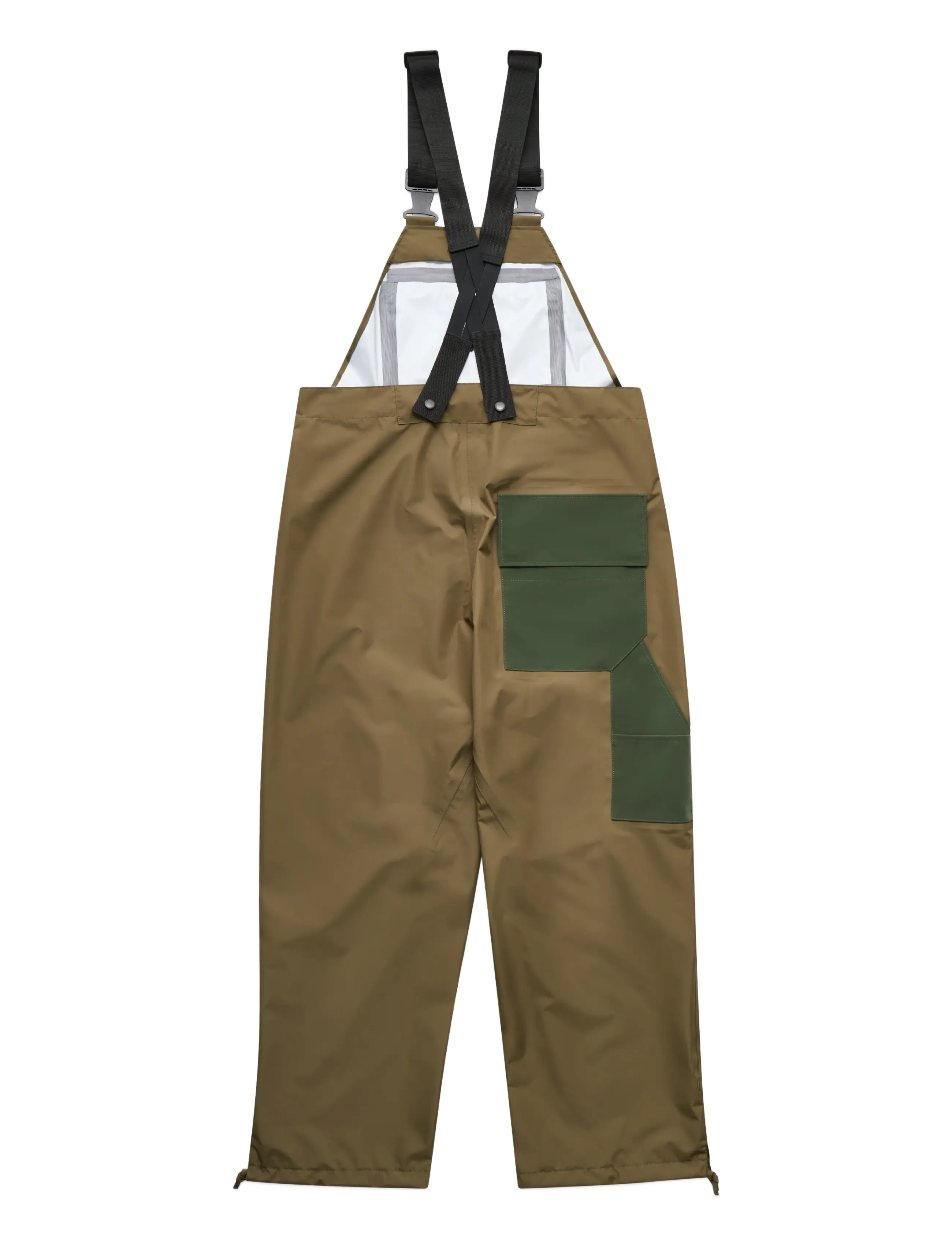 Stutterheim - Space Bib Trouser Matte Green - cargobyxor - green - 2