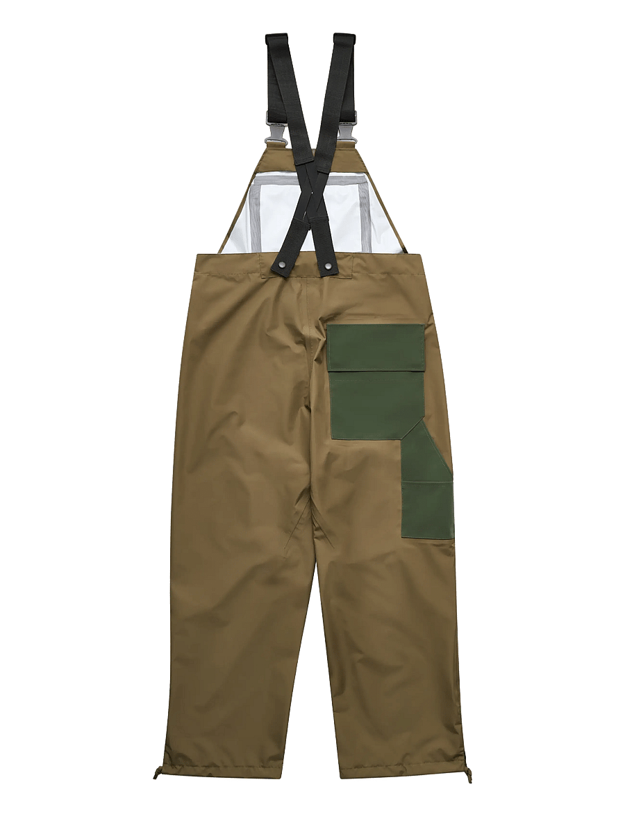Stutterheim - Space Bib Trouser Matte Green - cargobyxor - green - 2