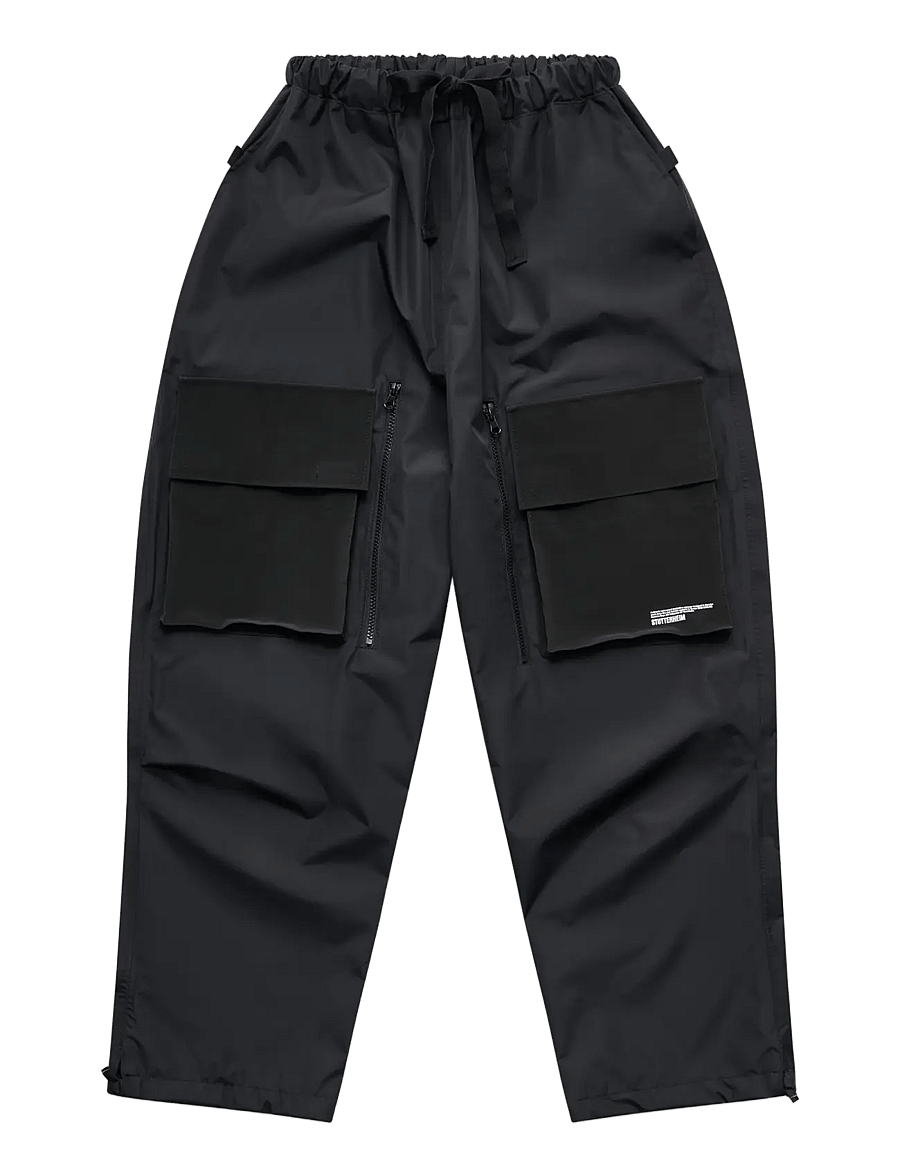 Stutterheim - Space Pocket Trouser Matte Black - cargobyxor - black - 1