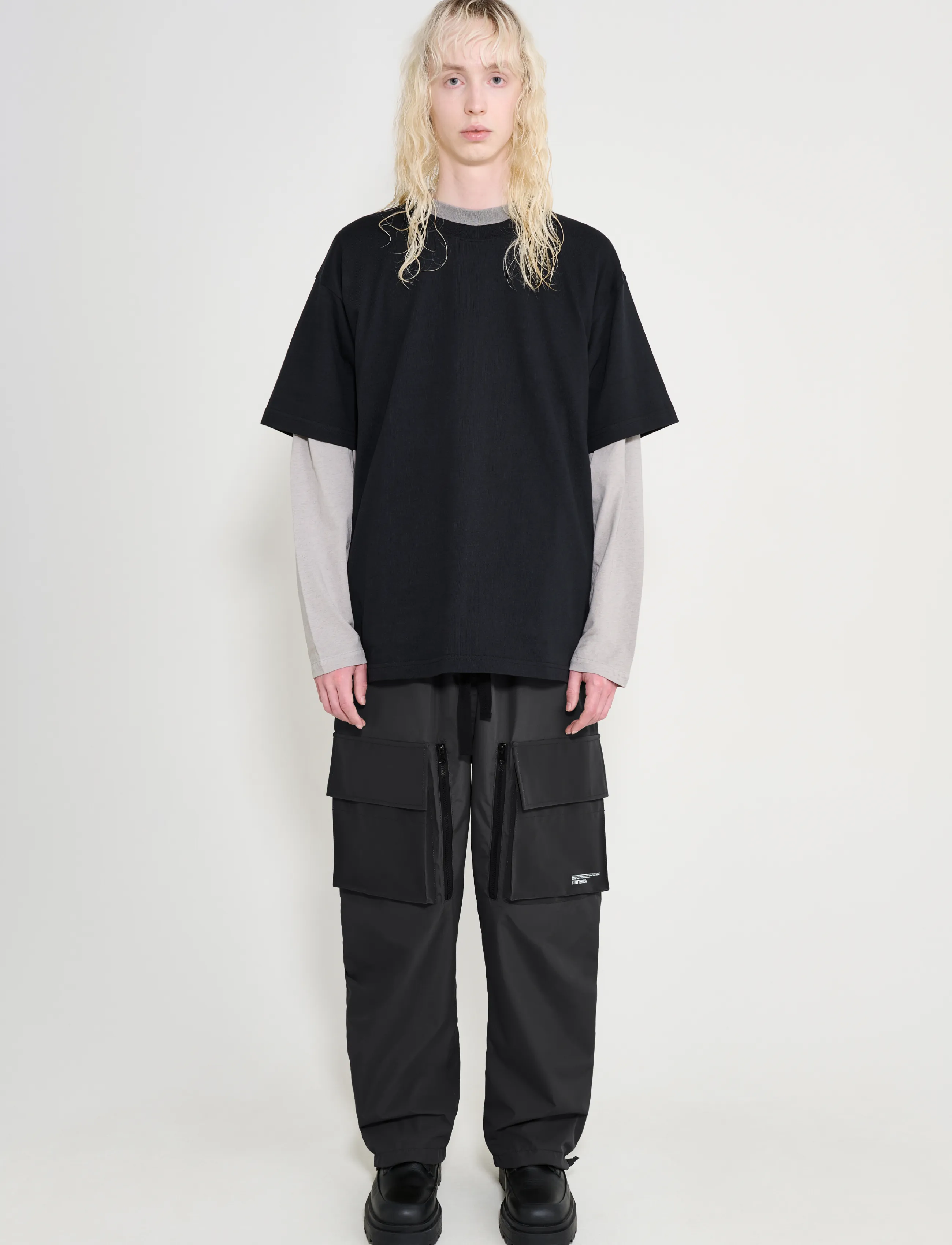 Stutterheim Space Pocket Trouser Matte Black - Streetstyle - BLACK / black