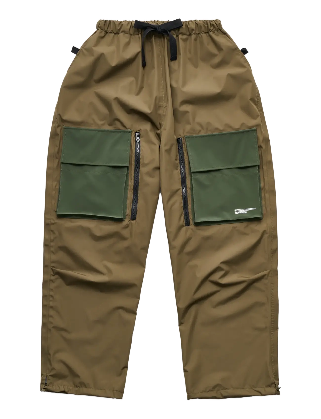 Stutterheim - Space Pocket Trouser Matte Green - cargobyxor - green - 1