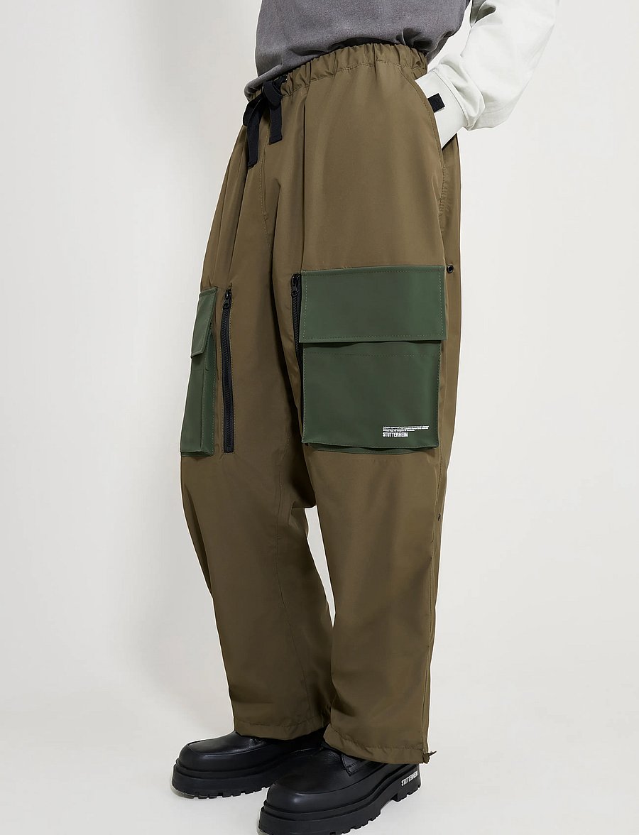 Stutterheim - Space Pocket Trouser Matte Green - cargobyxor - green - 4