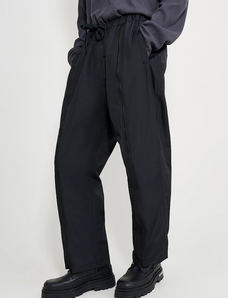 Stutterheim - Bash Zip Nylon Trouser Matte Black - black - 4