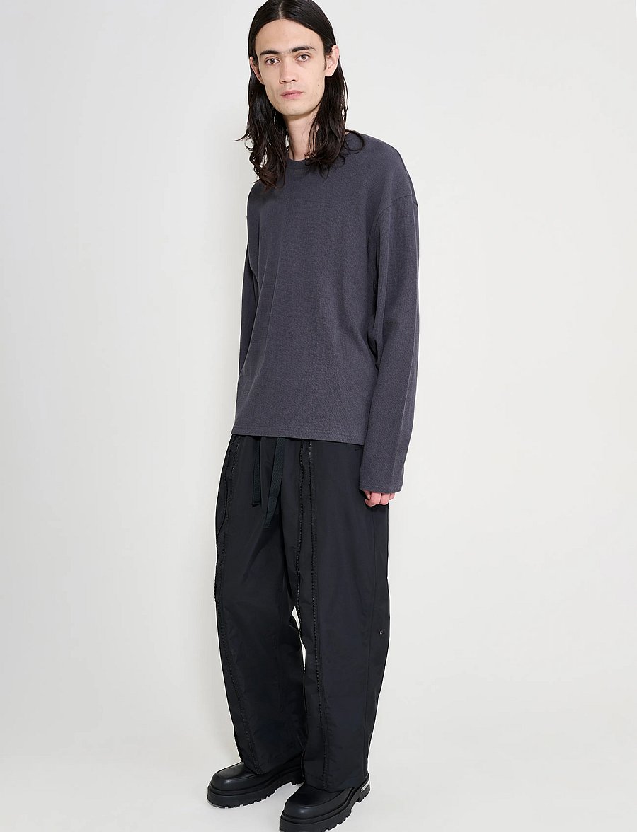 Stutterheim - Bash Zip Nylon Trouser Matte Black - black - 5