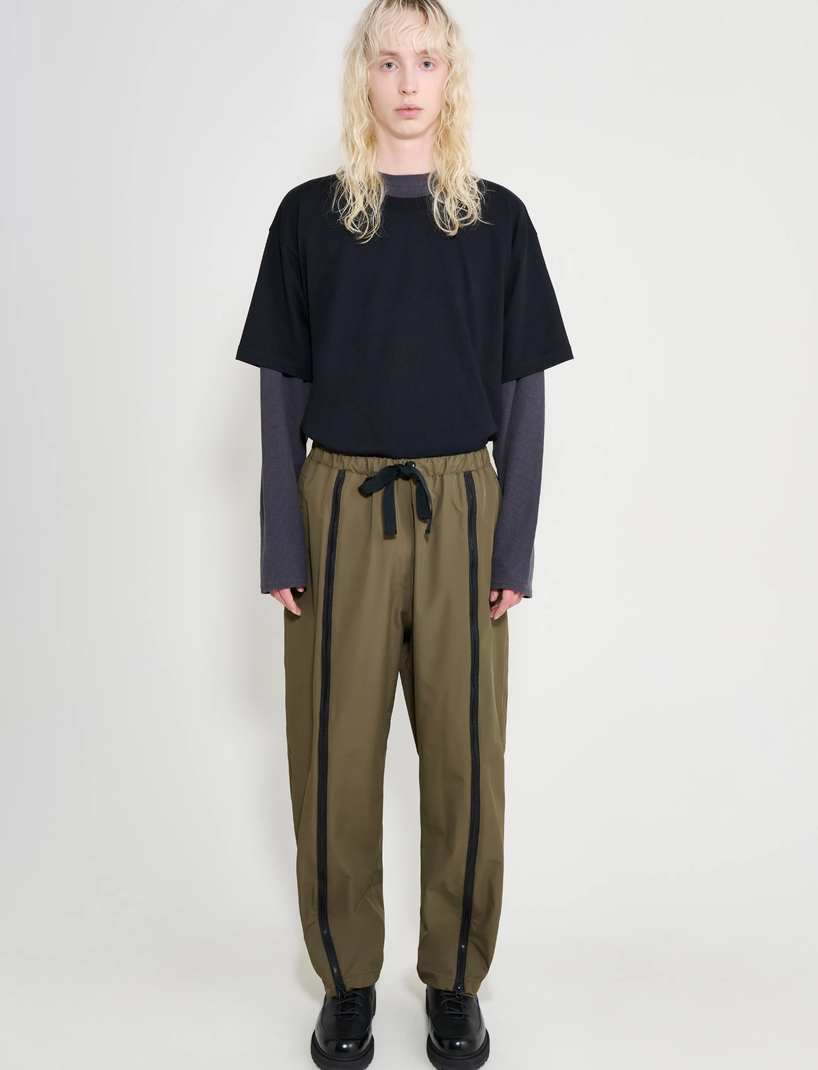 Stutterheim Bash Zip Nylon Trouser Matte Green - Püksid - GREEN / khaki/green