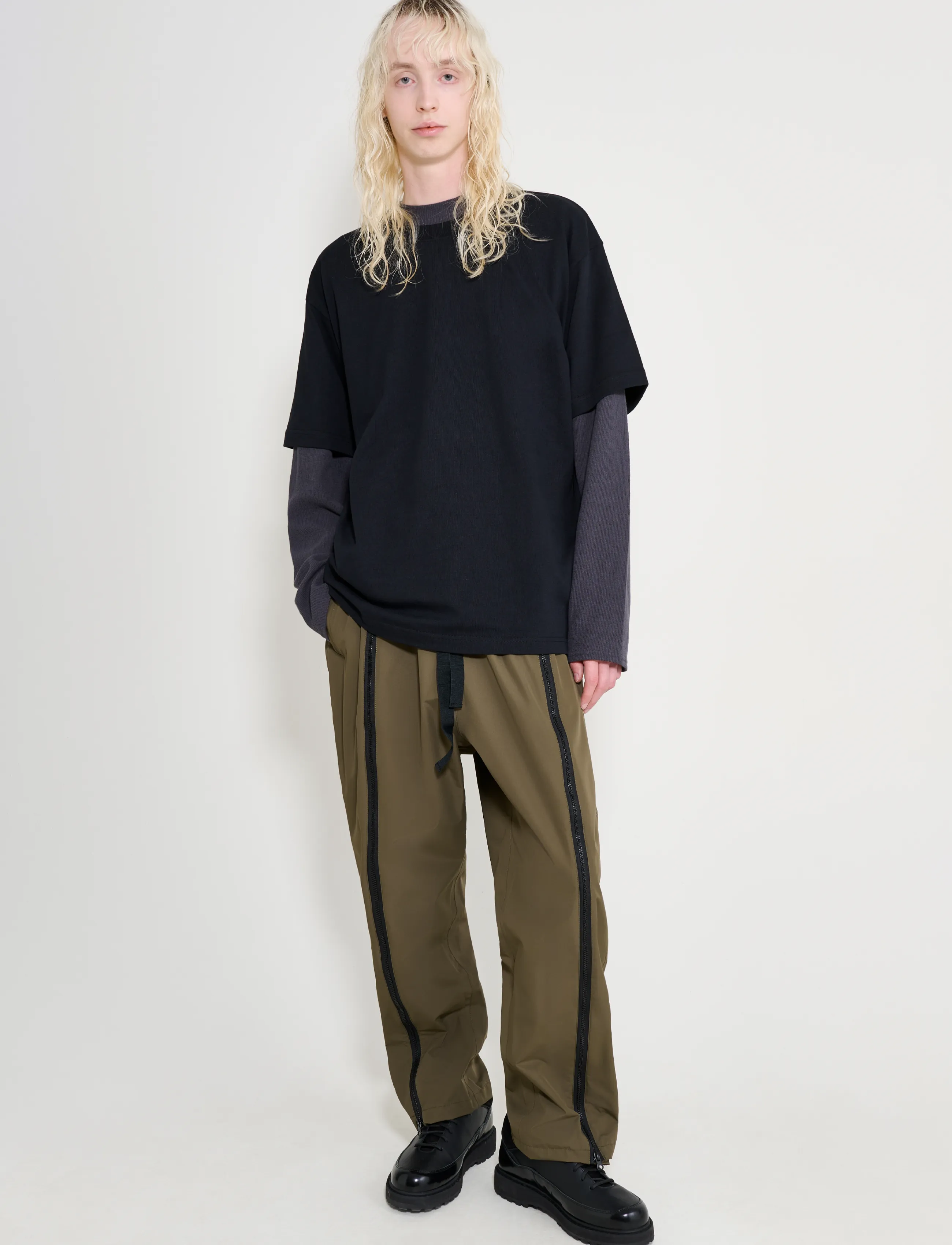 Stutterheim - Bash Zip Nylon Trouser Matte Green - vabaajapüksid - green - 5
