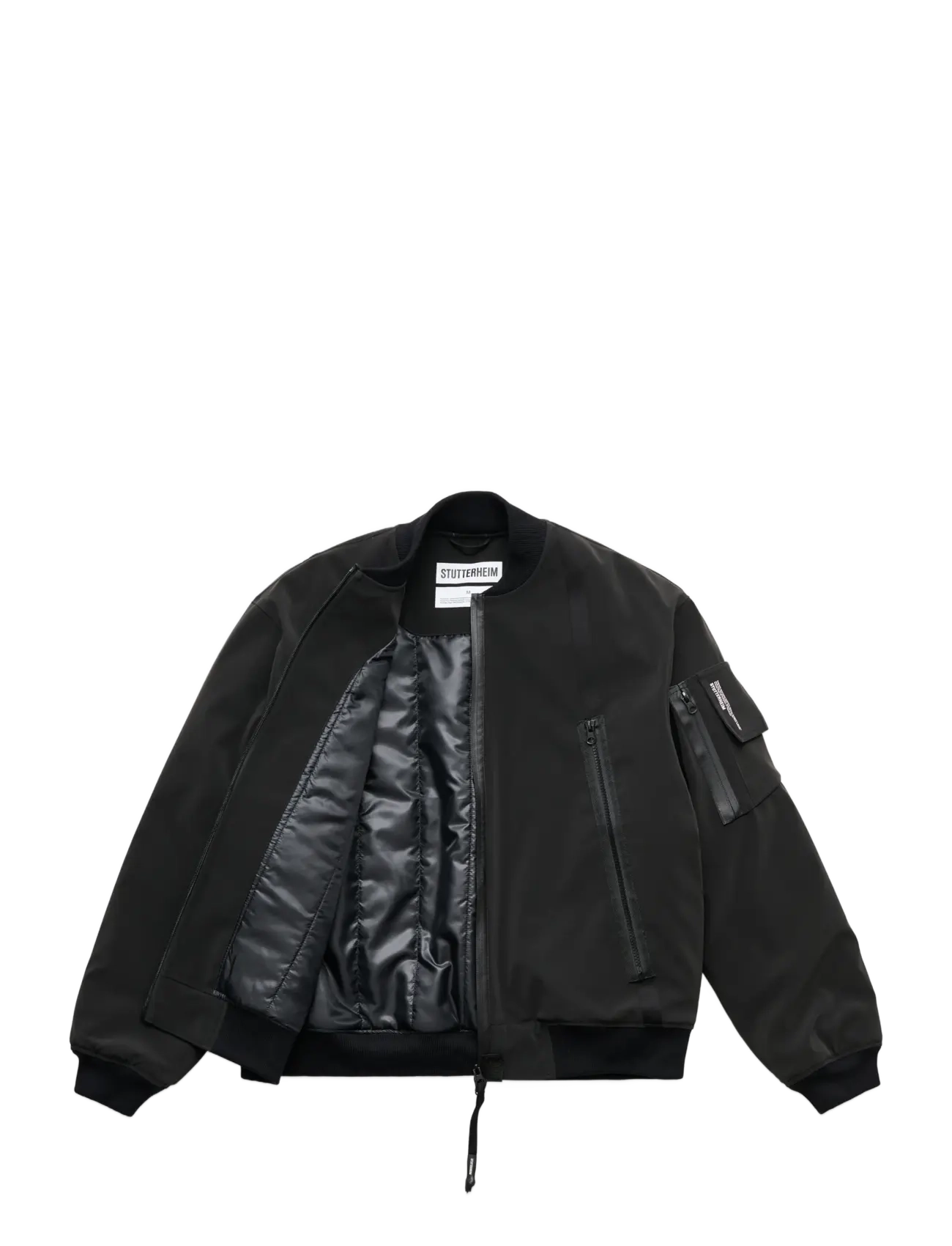 Stutterheim - Bredsand Zip Winter Matte Black - höstjackor - black - 1