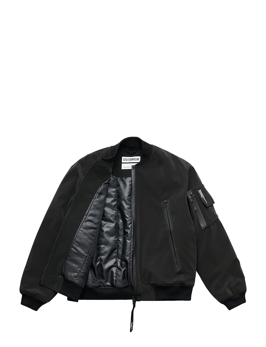 Stutterheim - Bredsand Zip Winter Matte Black - höstjackor - black - 1