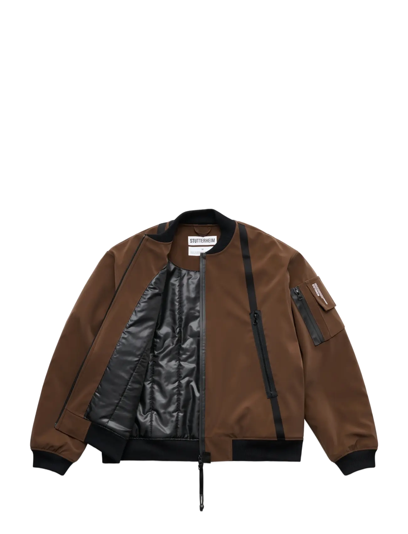 Stutterheim - Bredsand Zip Winter Matte Brown - höstjackor - brown - 1