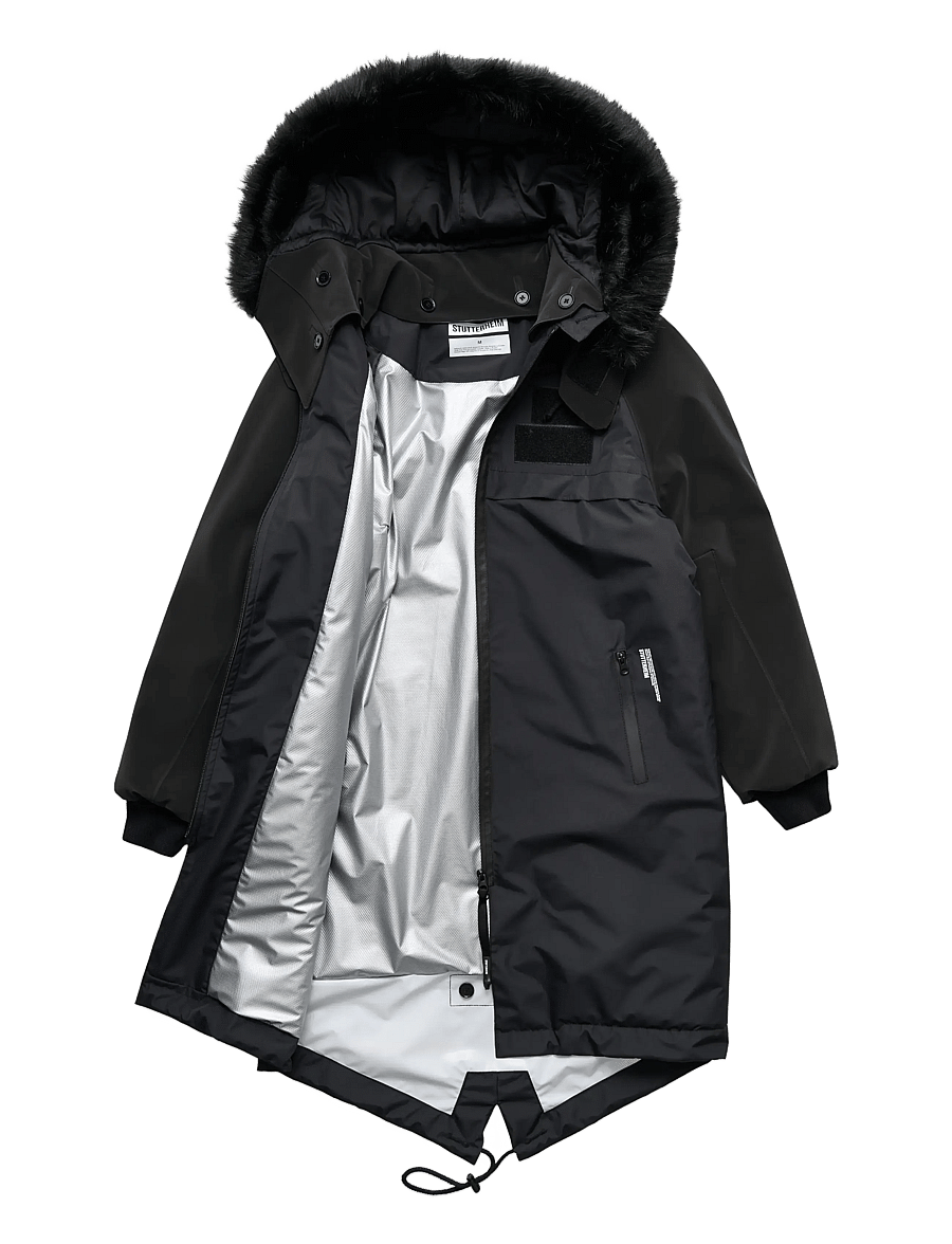Stutterheim - Kalix Parka LW Matte Black - parkas - black - 1