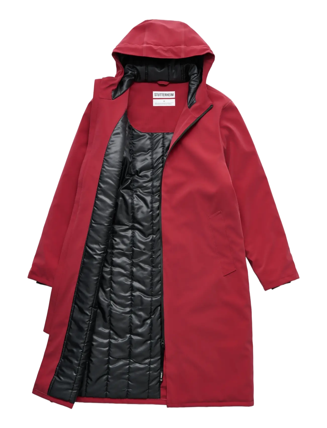Stutterheim - Stockholm Long Winter Matte Burgundy - vinterjakker - burgundy - 2