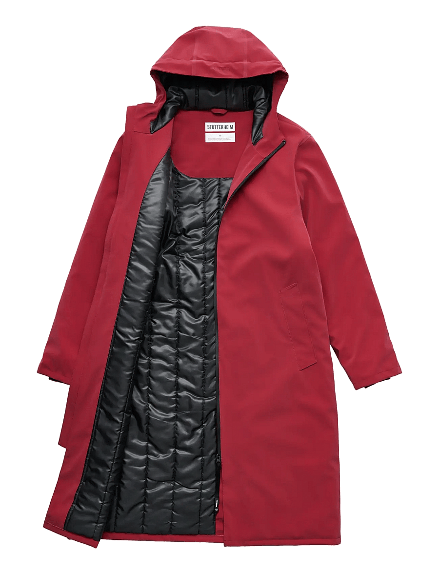 Stutterheim - Stockholm Long Winter Matte Burgundy - vinterjakker - burgundy - 2