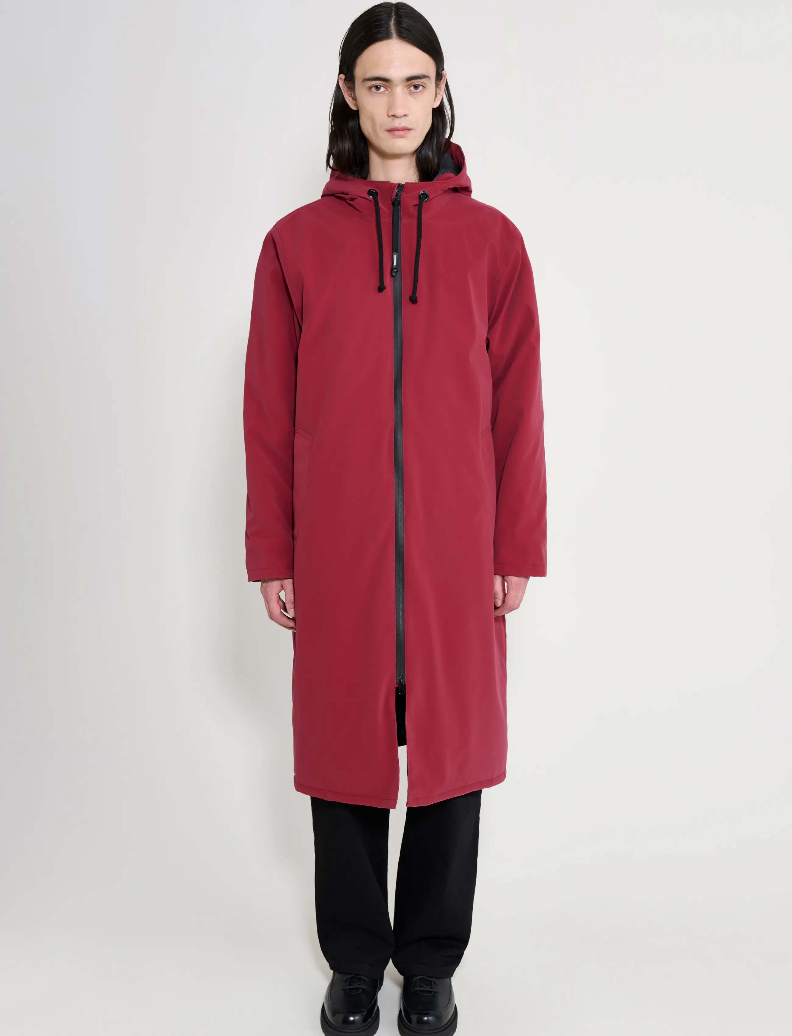 Stutterheim - Stockholm Long Winter Matte Burgundy - vinterjakker - burgundy - 3