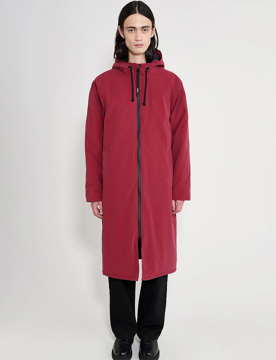 Stutterheim - Stockholm Long Winter Matte Burgundy - vinterjakker - burgundy - 3