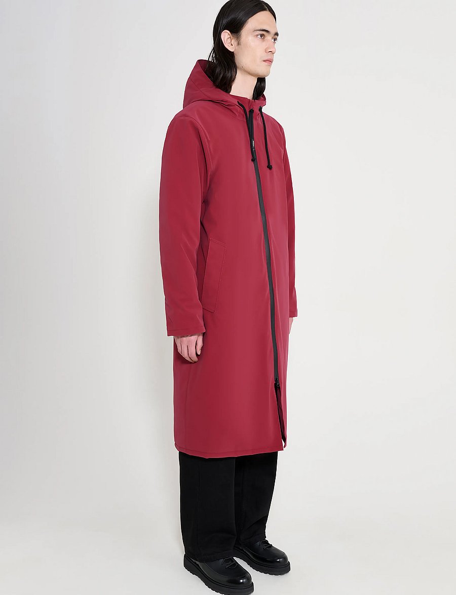 Stutterheim - Stockholm Long Winter Matte Burgundy - vinterjakker - burgundy - 4