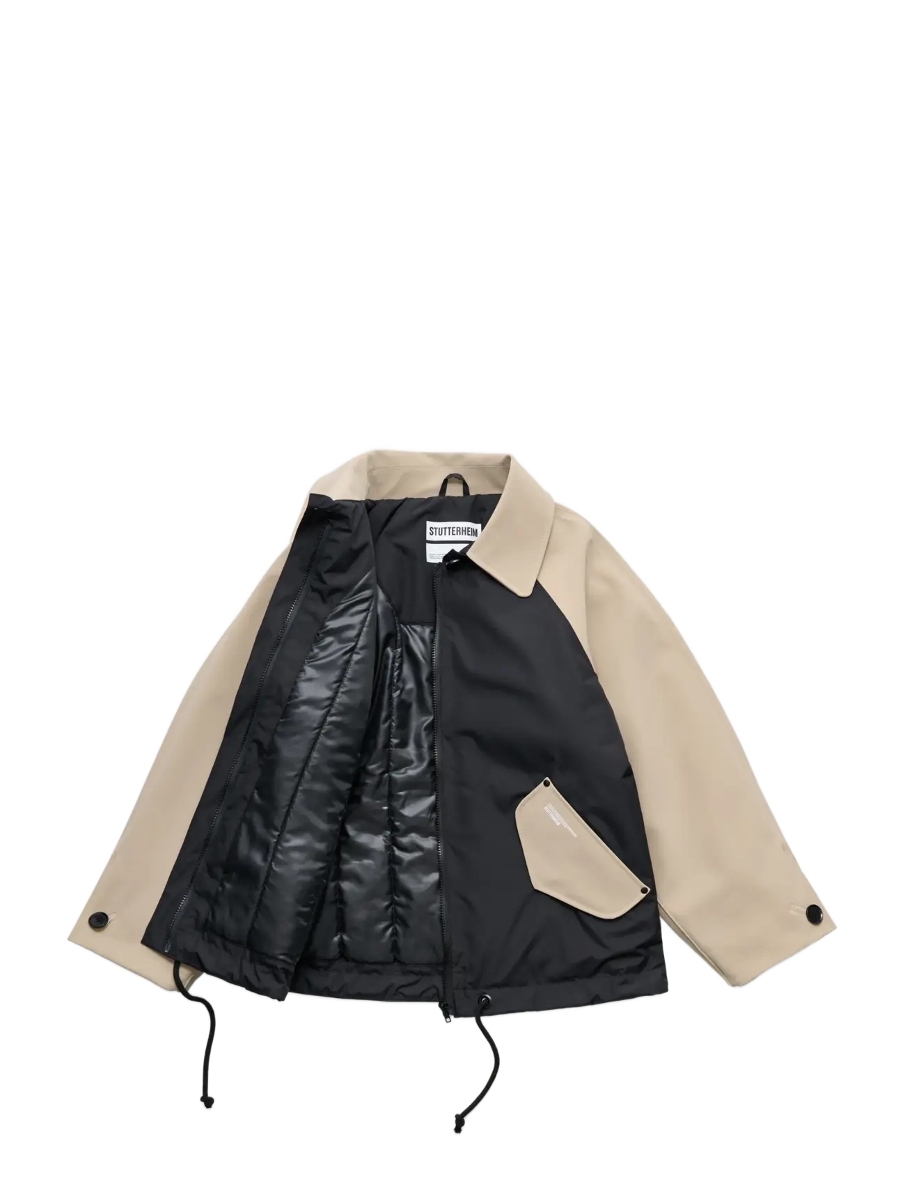Stutterheim - Bandhagen Winter Matte Black/Potato - dunjackor - black/potato - 1