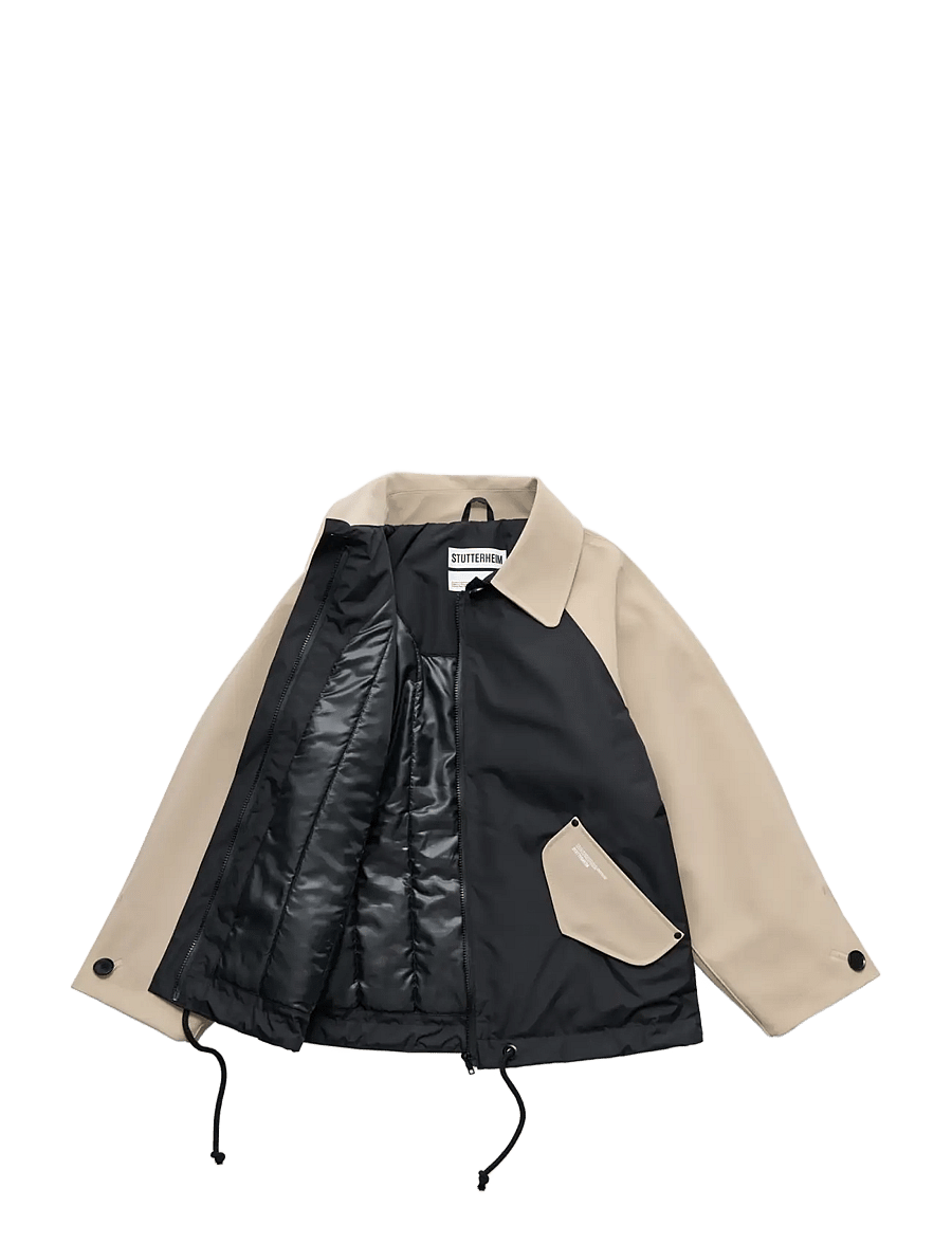 Stutterheim - Bandhagen Winter Matte Black/Potato - dunjackor - black/potato - 1