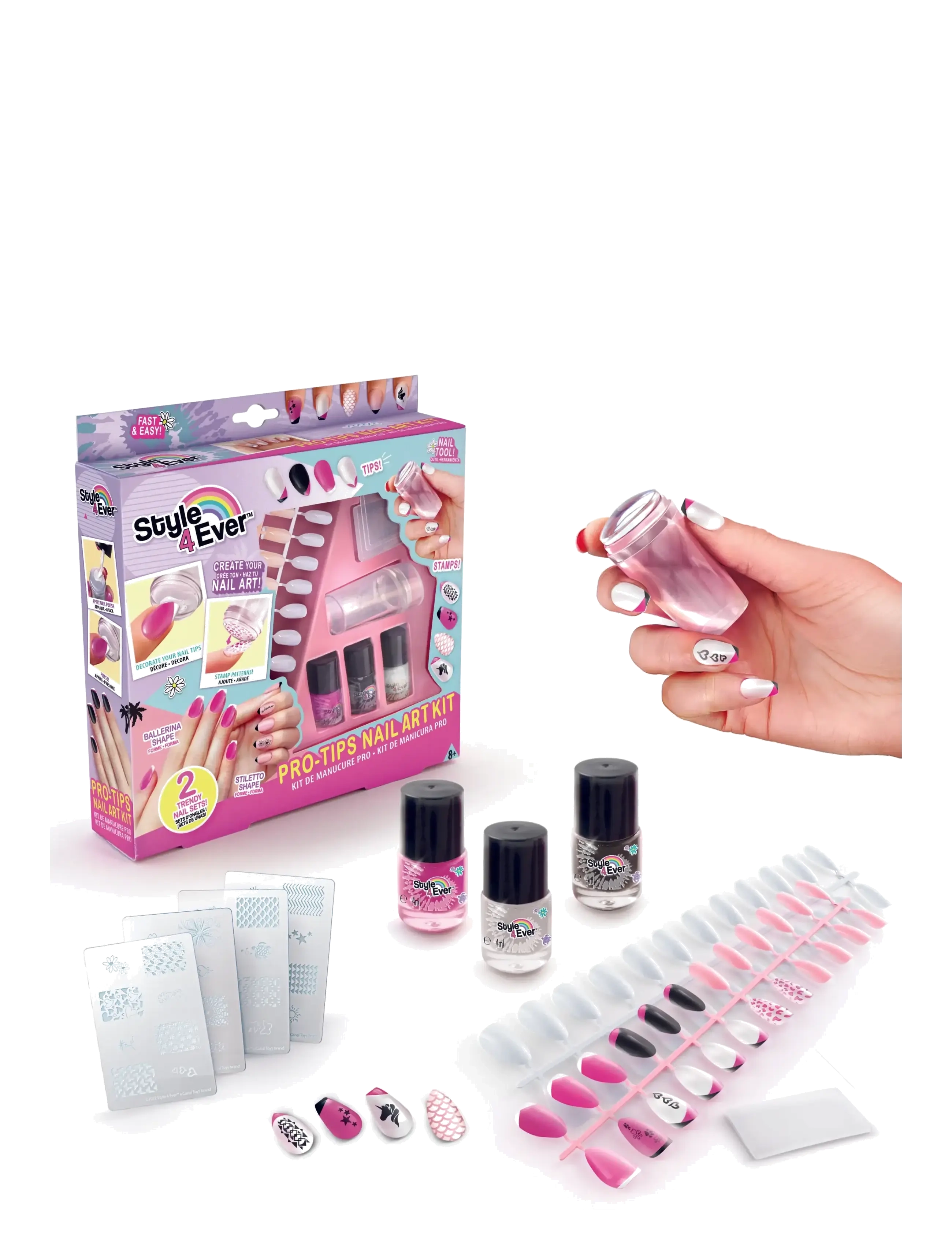 Style 4 Ever STYLE 4 EVER Pro Tips Nail Art Kit - Mellan 100-300 kr - MULTI COLOURED / multi