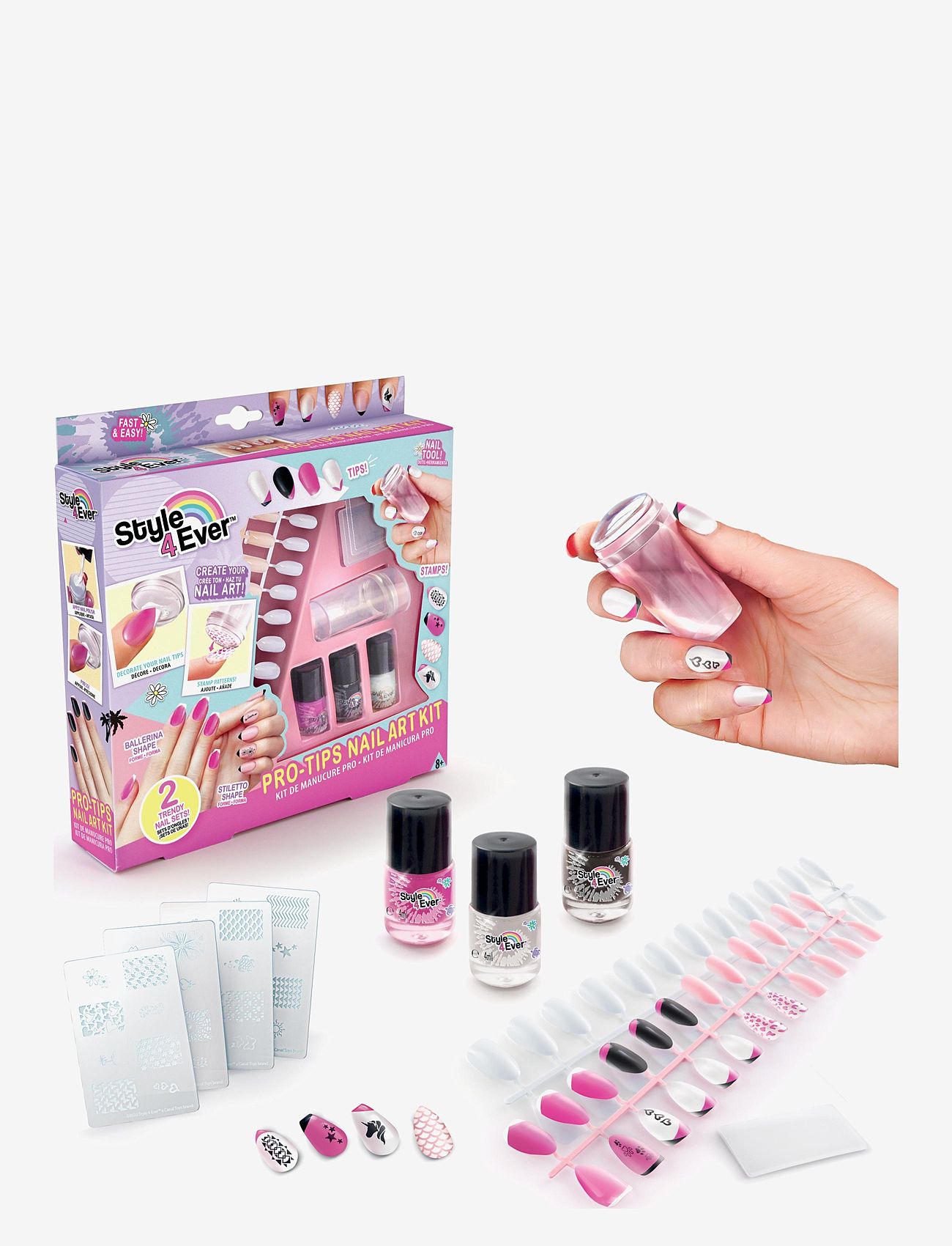 Style 4 Ever - STYLE 4 EVER Pro Tips Nail Art Kit - makeup - multi coloured - 1