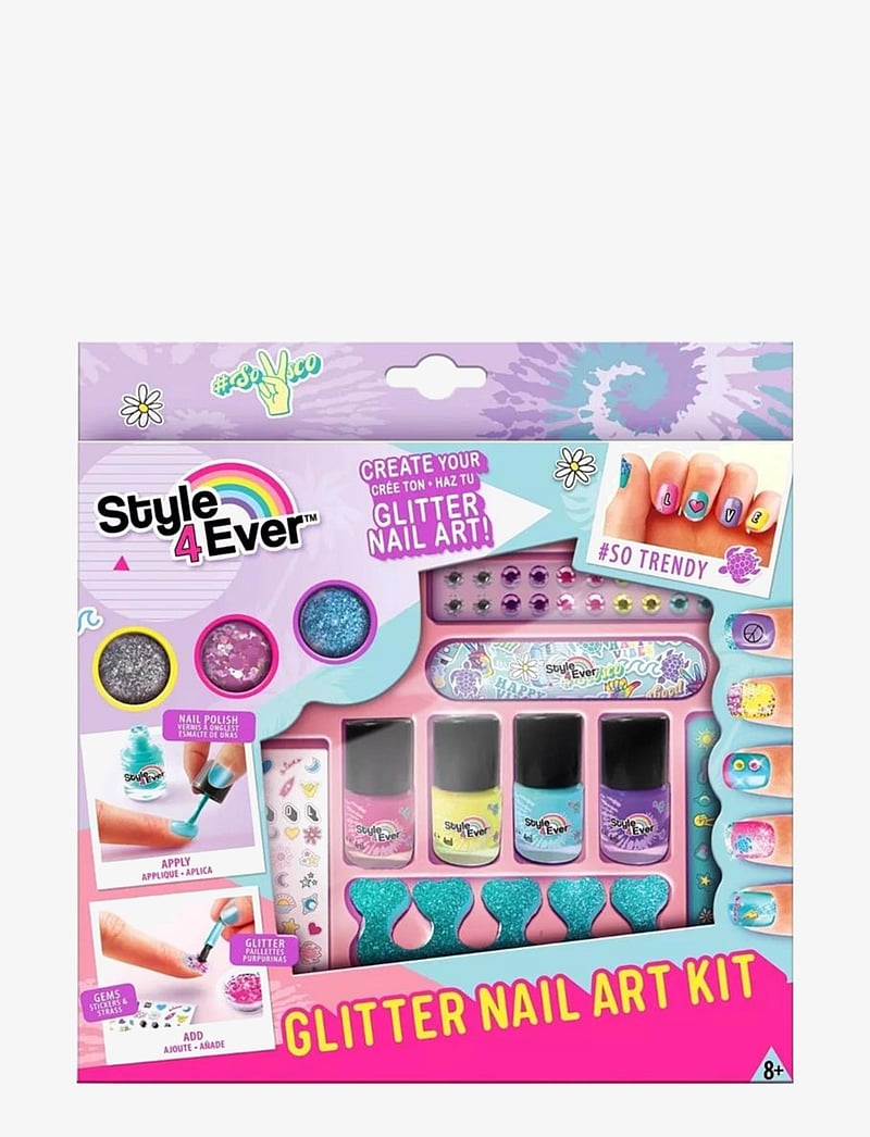 Style 4 Ever - STYLE 4 EVER Glitter Nail Art Kit - förðunarvörur - multi coloured - 1