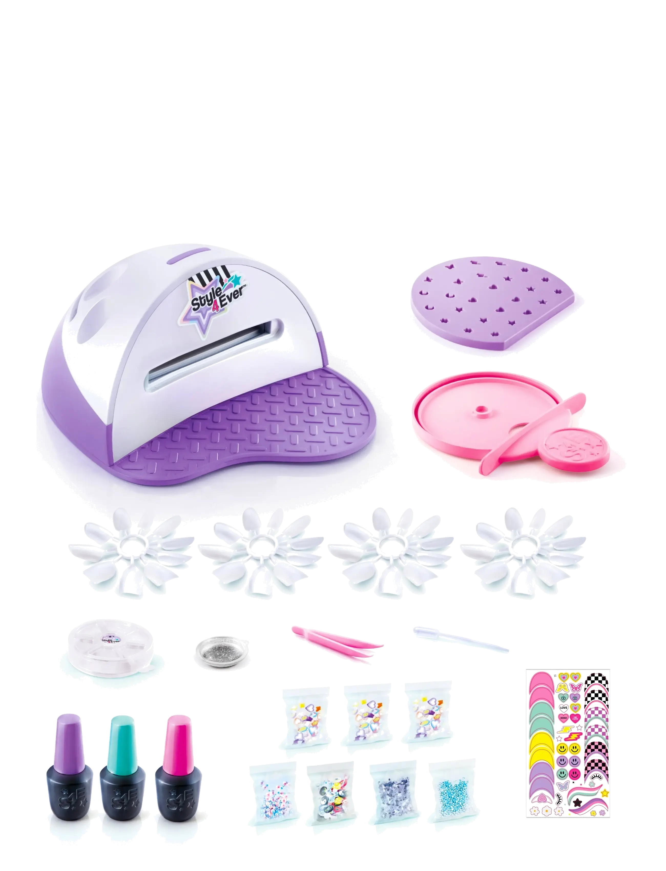 Style 4 Ever Style 4 Ever Uv Gel Nail Art Studio, One Size, Multi/patterned, Rollespil > Falsk Makeup Og Tilbehør, Børn