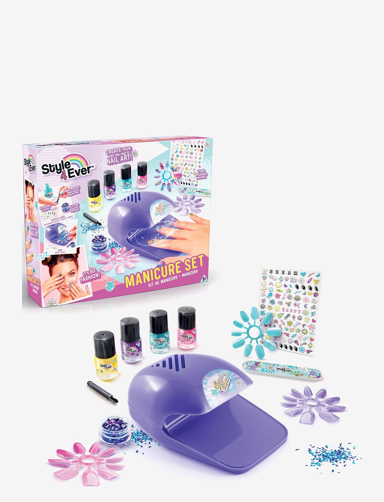 Style 4 Ever - STYLE 4 EVER Nail Art Manicure Set - makeup - multi coloured - 1