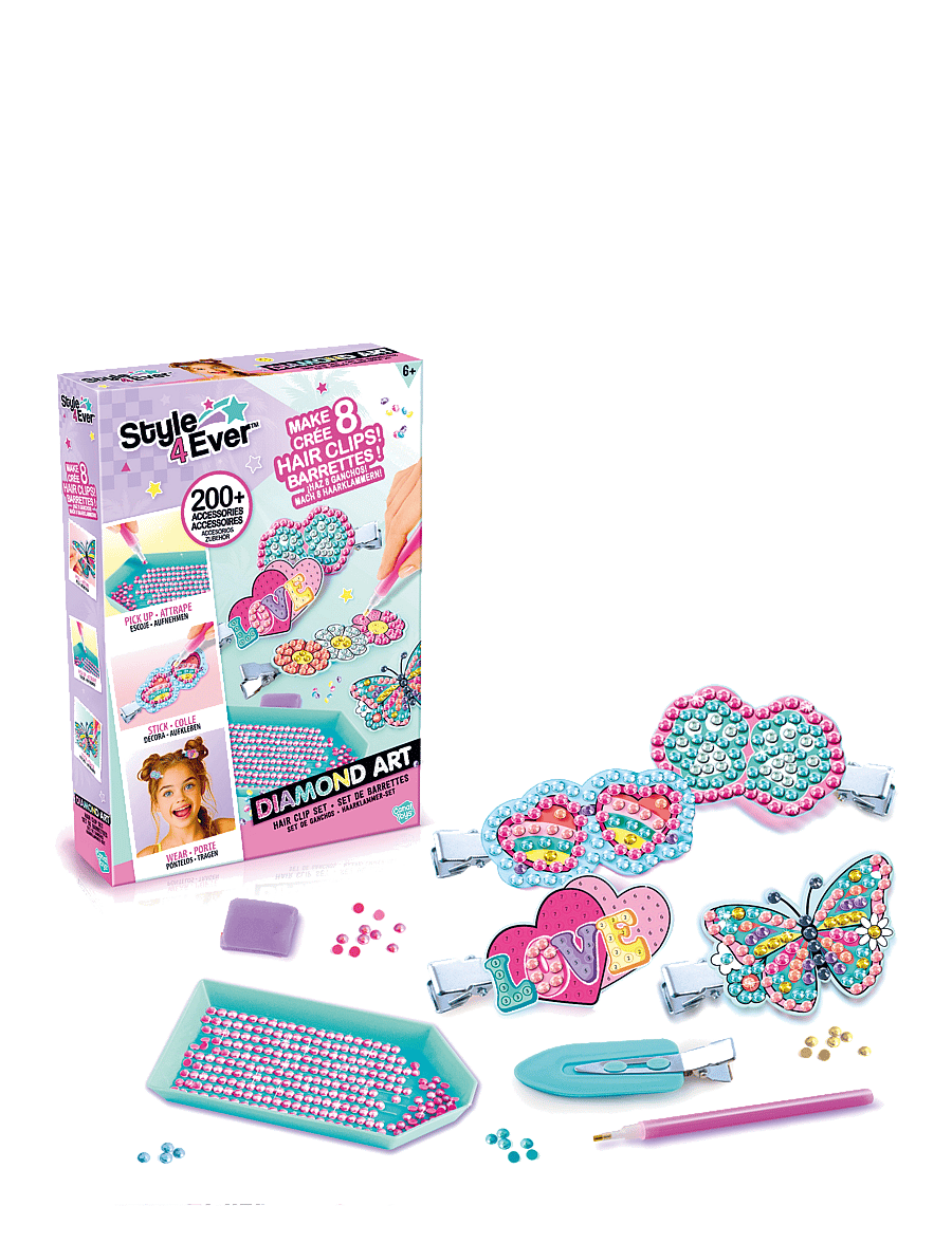 Style 4 Ever - STYLE 4 EVER Diamond Art Hair clip set - smykker & accessories - multicolor - 0