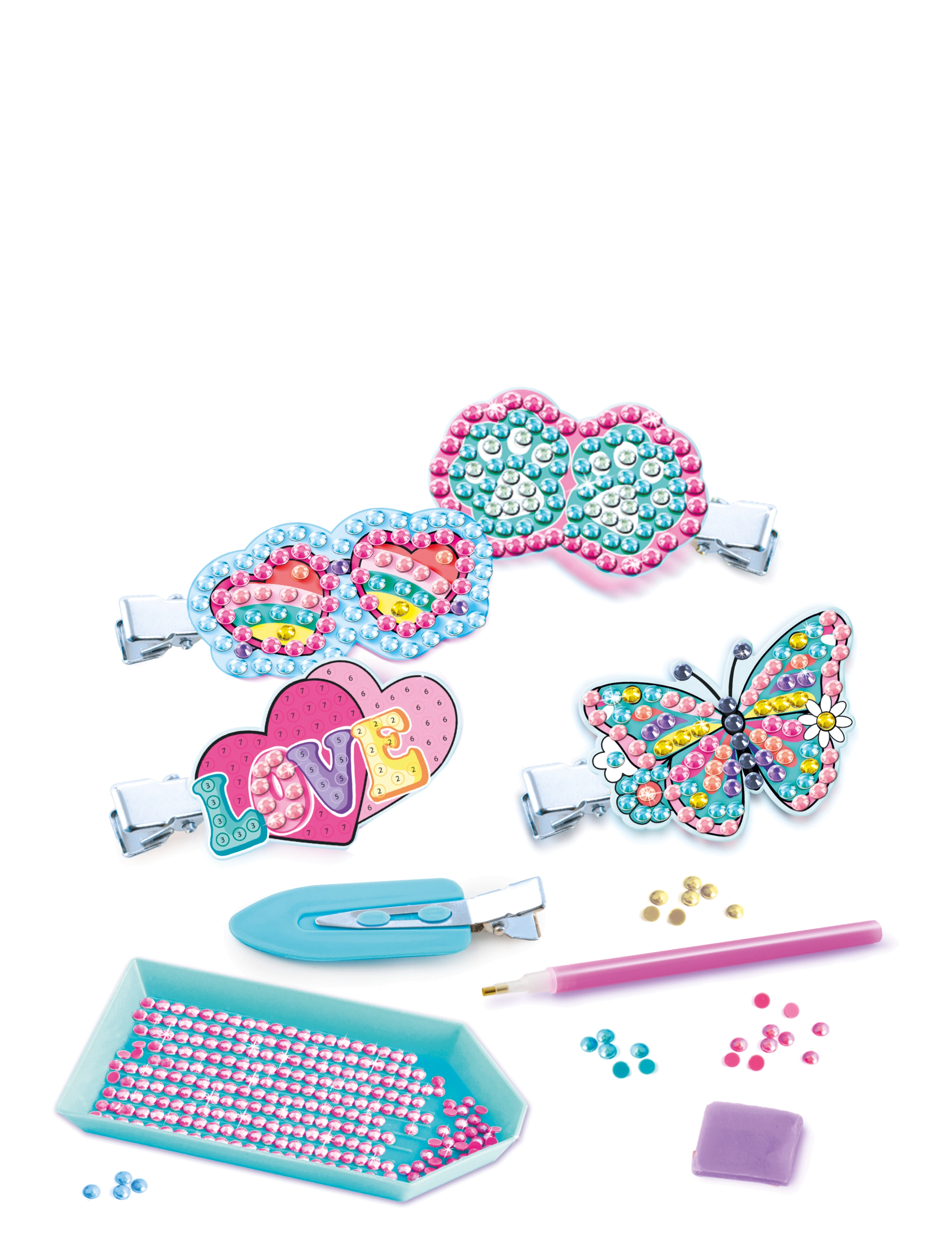 Style 4 Ever - STYLE 4 EVER Diamond Art Hair clip set - multicolor - 1