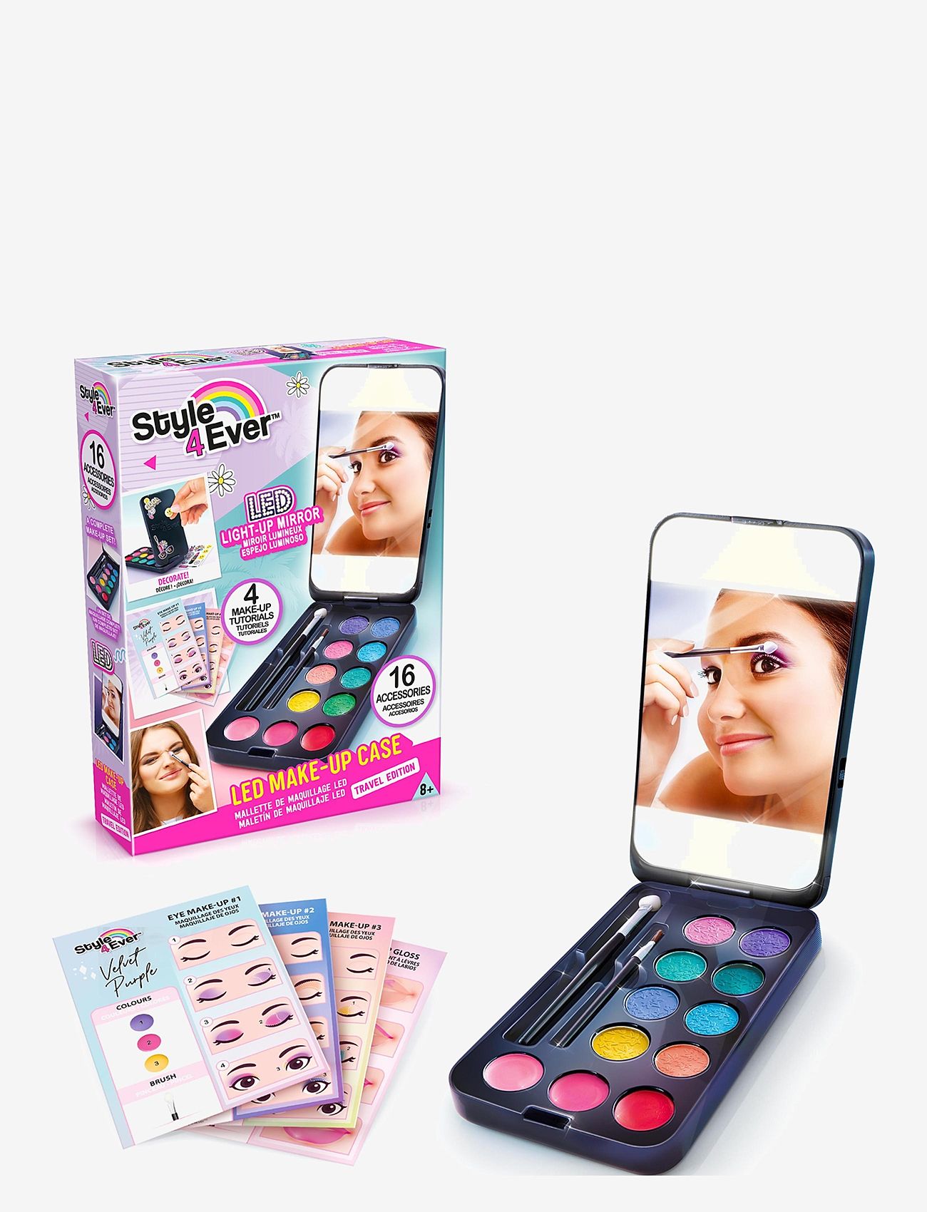 Style 4 Ever - STYLE 4 EVER Mini Make Up Led Case - meikit - multi coloured - 3