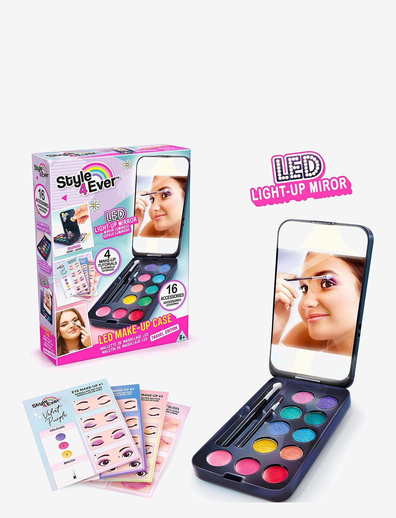 Style 4 Ever - STYLE 4 EVER Mini Make Up Led Case - meikit - multi coloured - 4