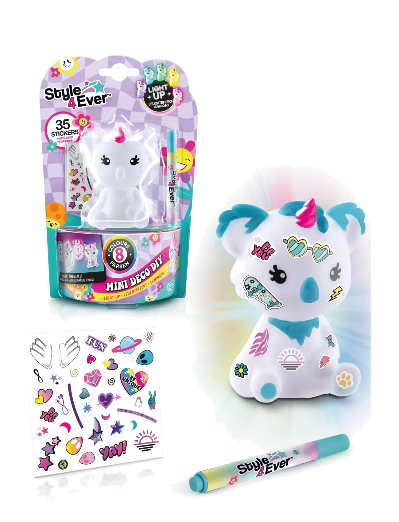Style 4 Ever - STYLE 4 EVER Mini Deco DIY Light Up - kreasæt - multicolor - 2