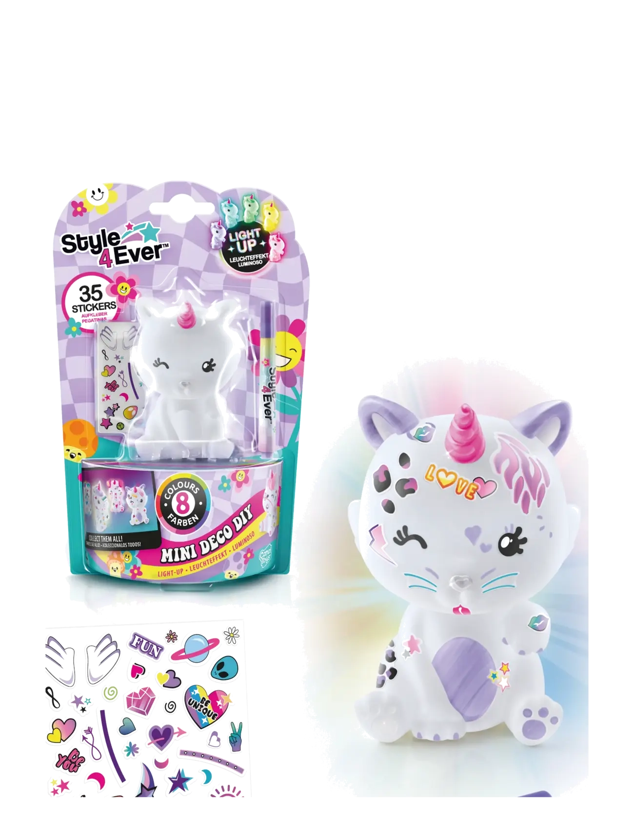Style 4 Ever - STYLE 4 EVER Mini Deco DIY Light Up - kreasæt - multicolor - 3