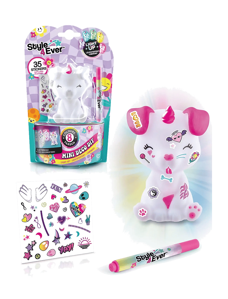 Style 4 Ever - STYLE 4 EVER Mini Deco DIY Light Up - pysselset - multicolor - 4