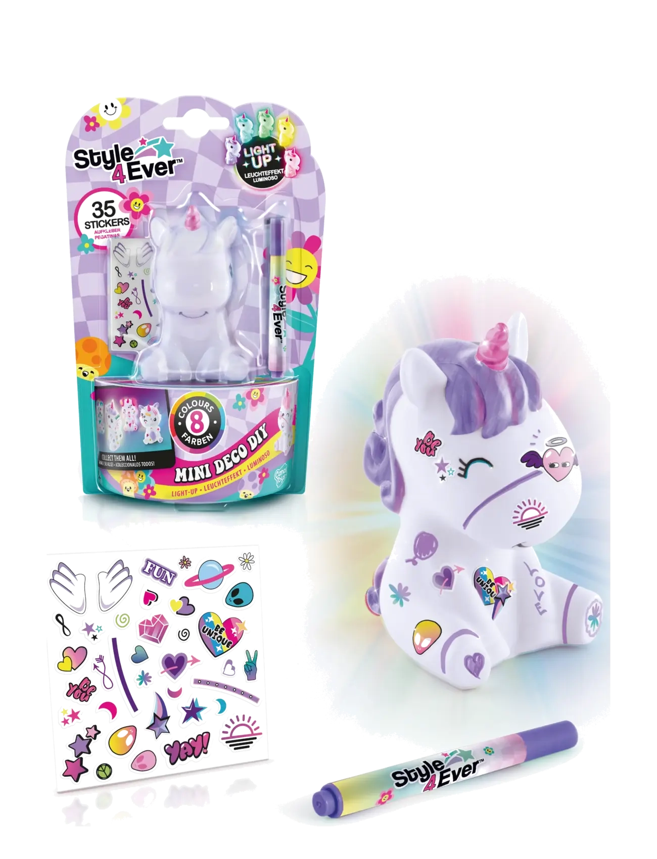 Style 4 Ever - STYLE 4 EVER Mini Deco DIY Light Up - kreasæt - multicolor - 5