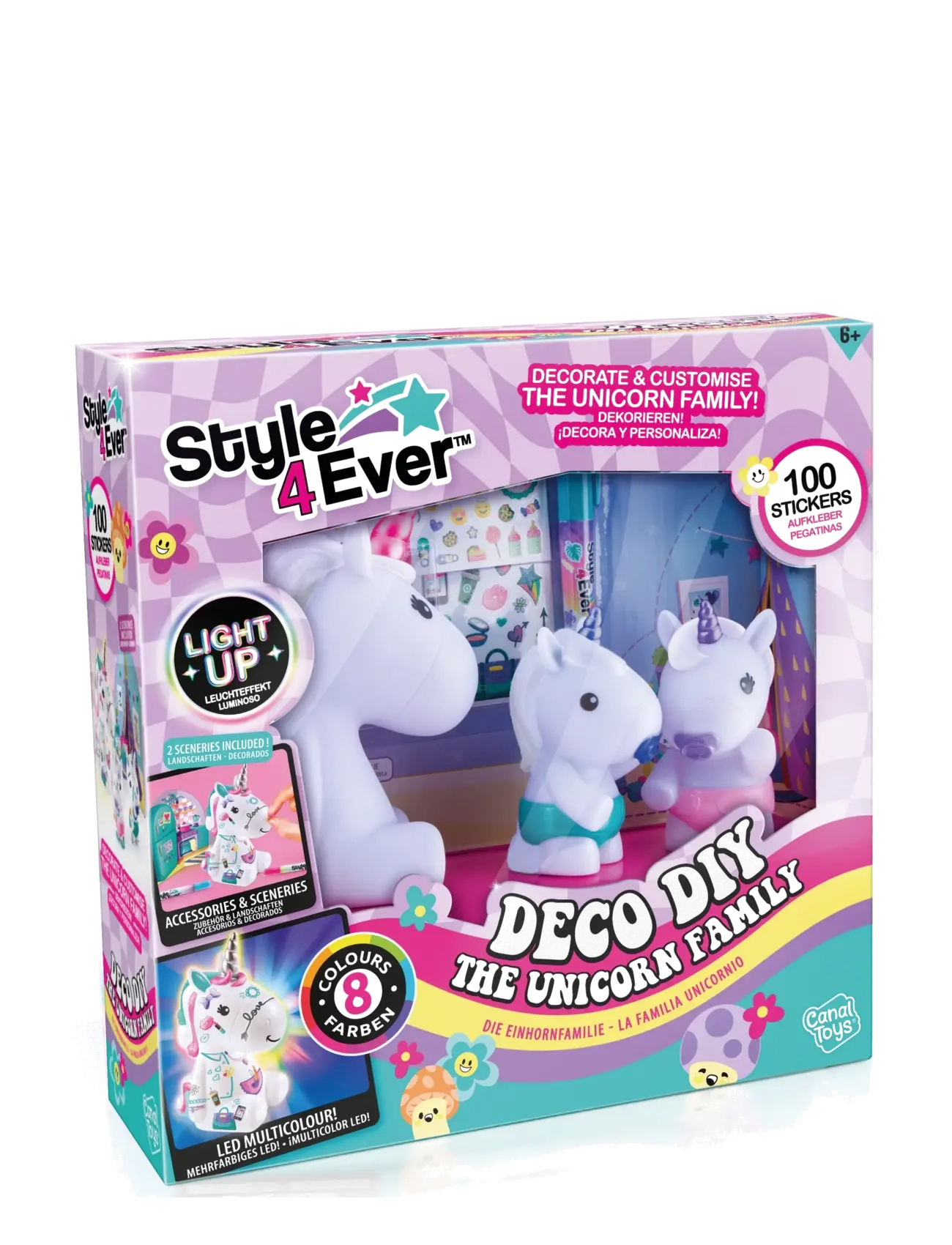 Style 4 Ever Style 4 Ever The Unicorn Family Light Up, One Size, Multi/patterned, Håndværk > Håndværkssæt, Børn