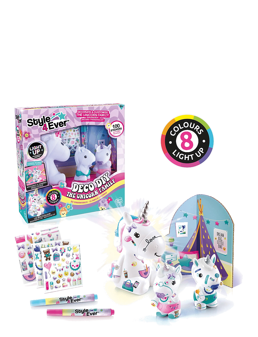 Style 4 Ever - STYLE 4 EVER The Unicorn Family Light Up - askartelusetit - multicolor - 1