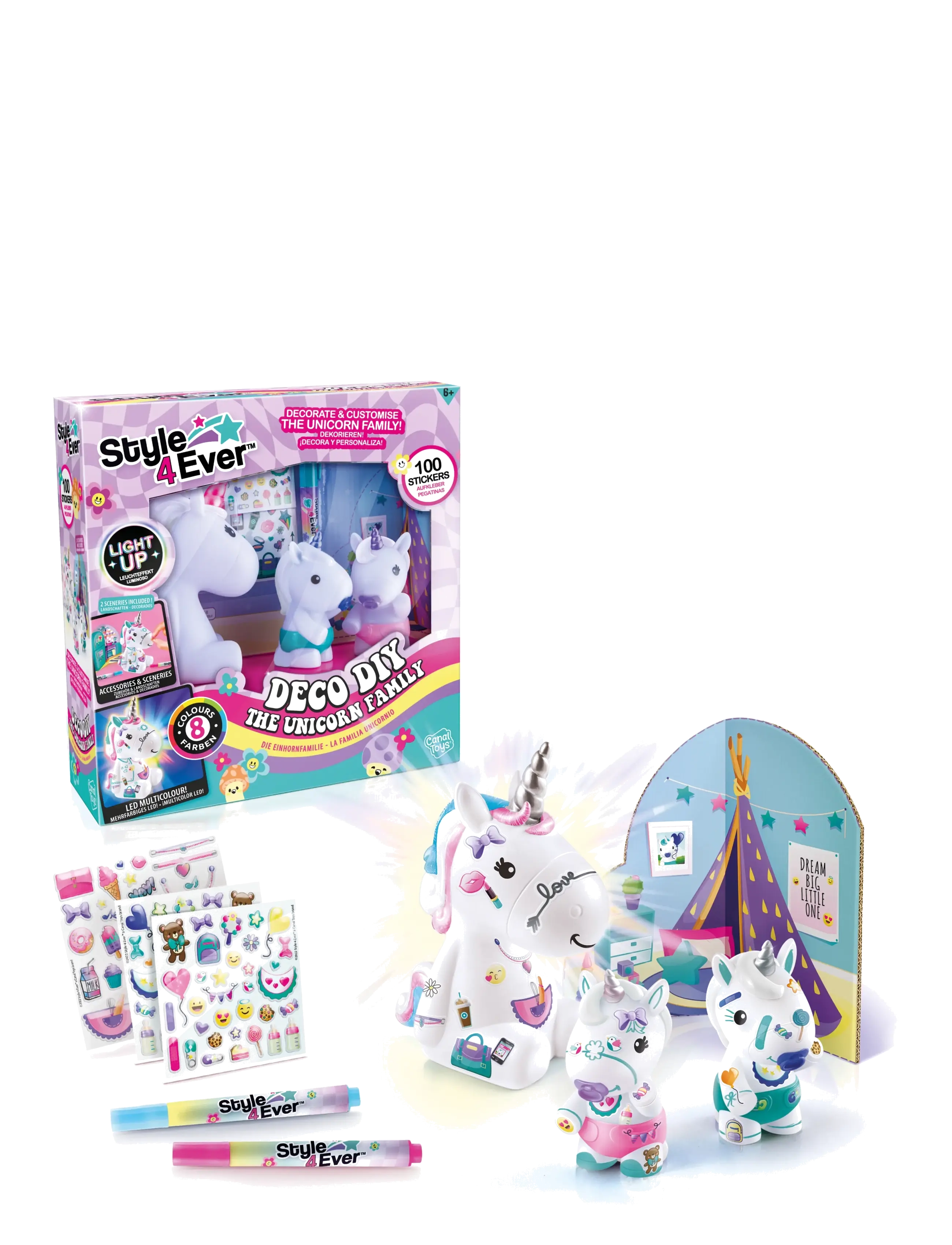 Style 4 Ever - STYLE 4 EVER The Unicorn Family Light Up - kreasæt - multicolor - 2