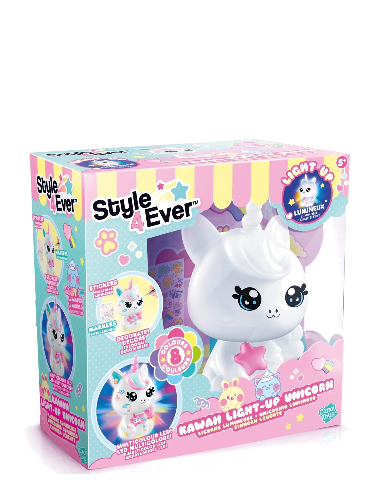Style 4 Ever - STYLE 4 EVER Unicorn Light up DIY - kreasæt - multicolor - 5