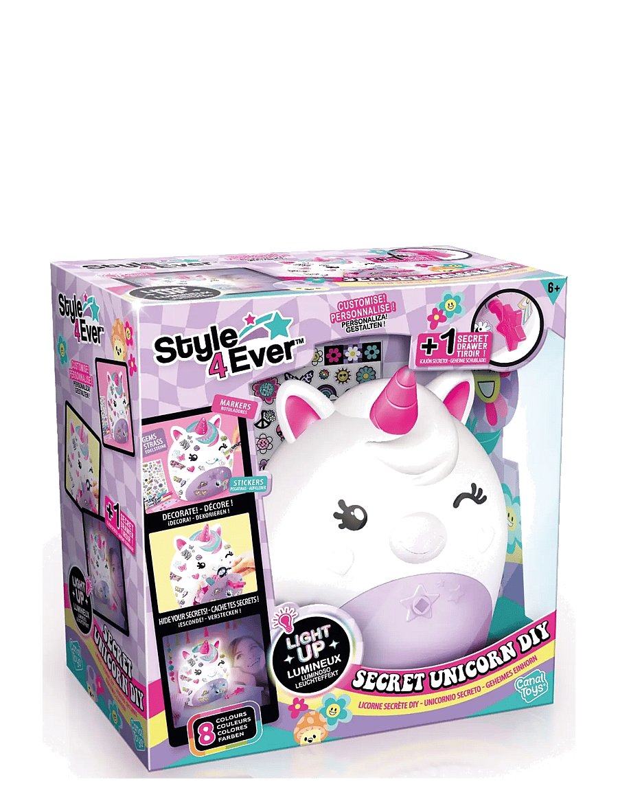 Style 4 Ever - STYLE 4 EVER Secret Deco DIY Unicorn Lamp - föndursett - multicolor - 3
