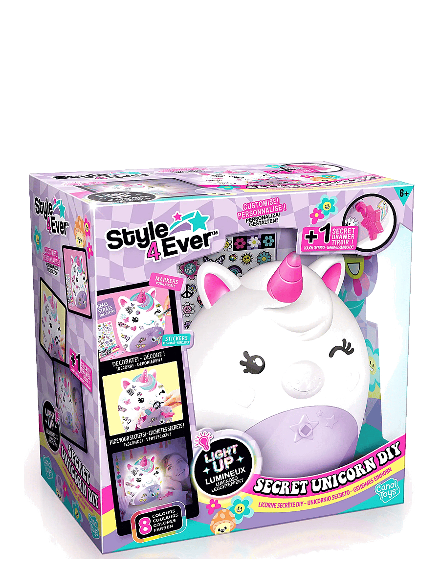 Style 4 Ever - STYLE 4 EVER Secret Deco DIY Unicorn Lamp - föndursett - multicolor - 5