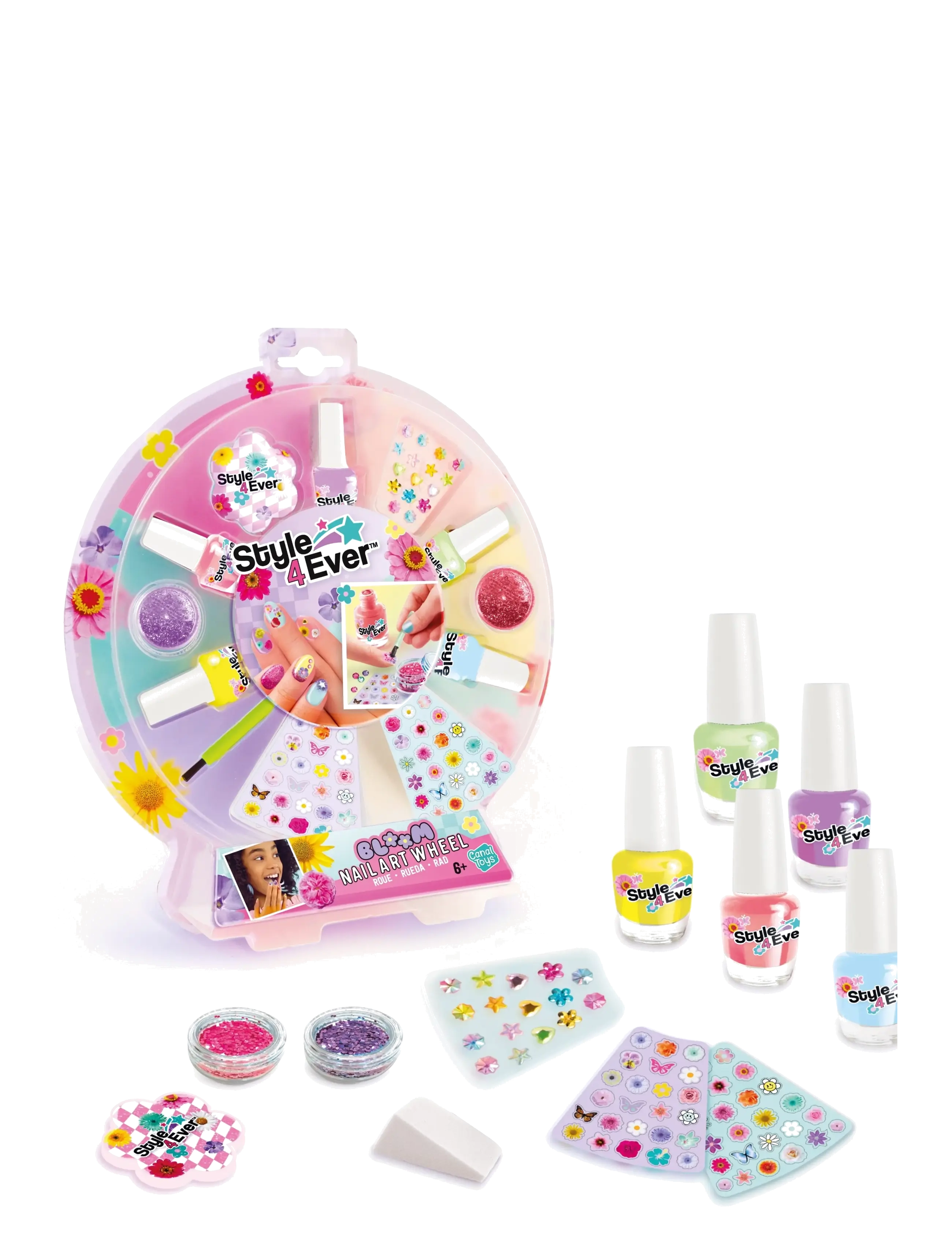 Style 4 Ever Style 4 Ever Nail Art Wheel, One Size, Multi/patterned, Kostumer & Tilbehør > Makeup, Børn